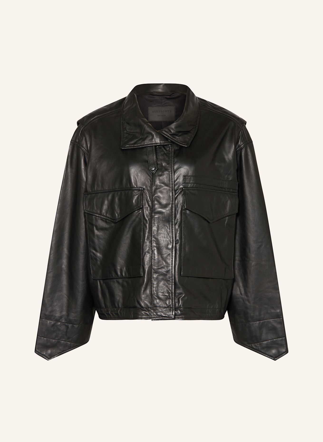 ALLSAINTS Lederjacke CLAY: SCHWARZ