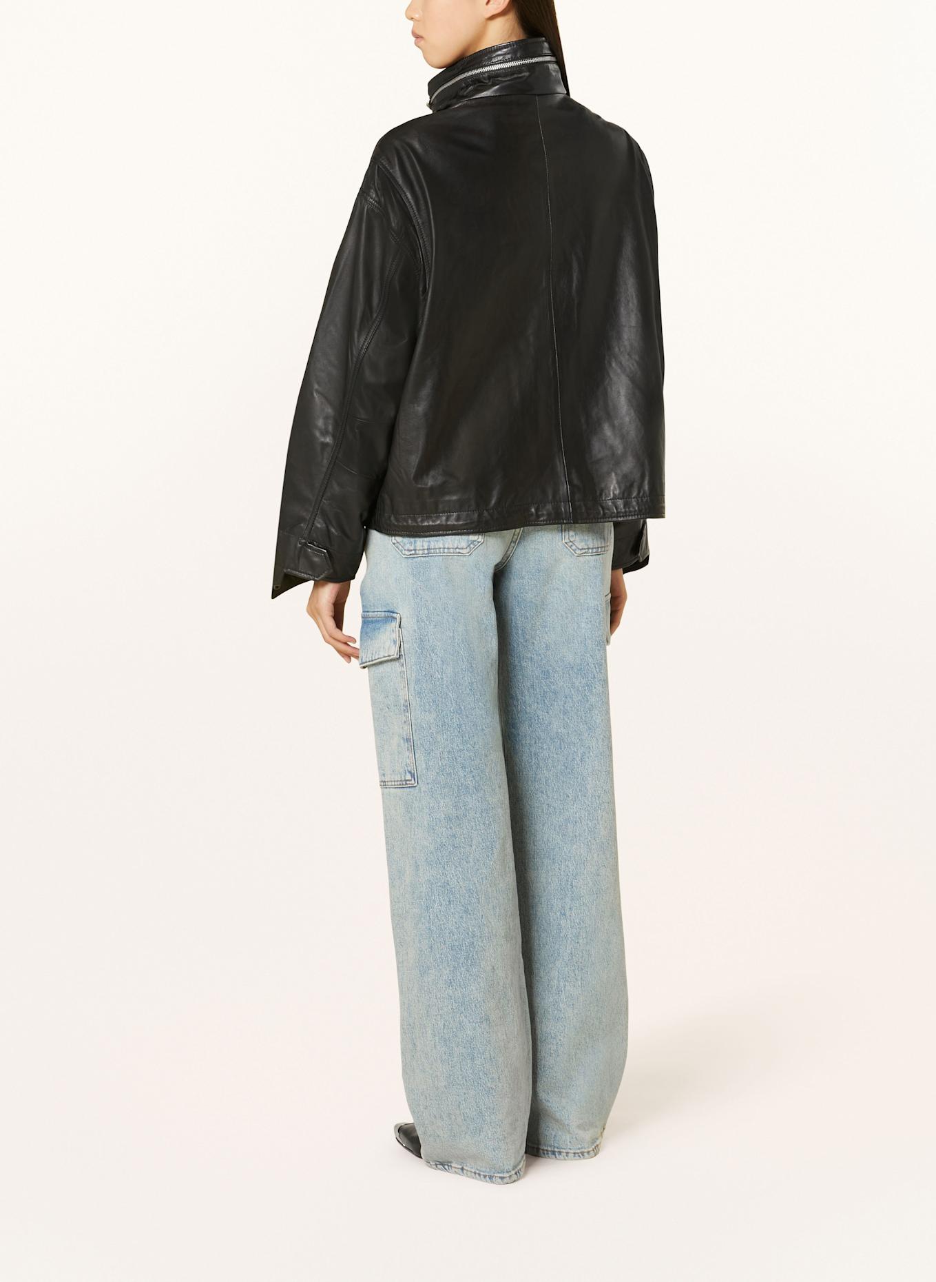 ALLSAINTS Lederjacke CLAY: SCHWARZ