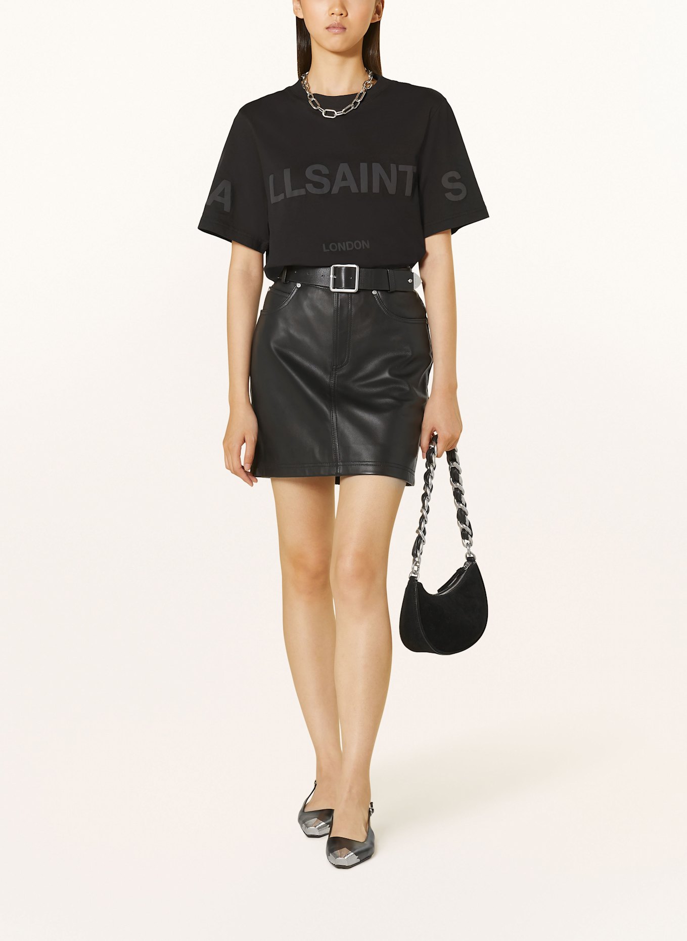 ALLSAINTS T-shirt LISA, Color: BLACK (Image 2)