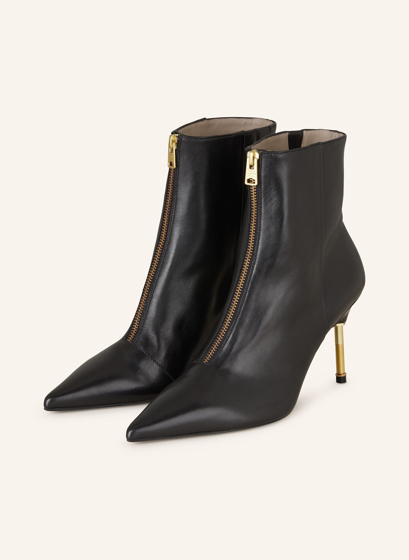 Black and gold ankle boots on sale