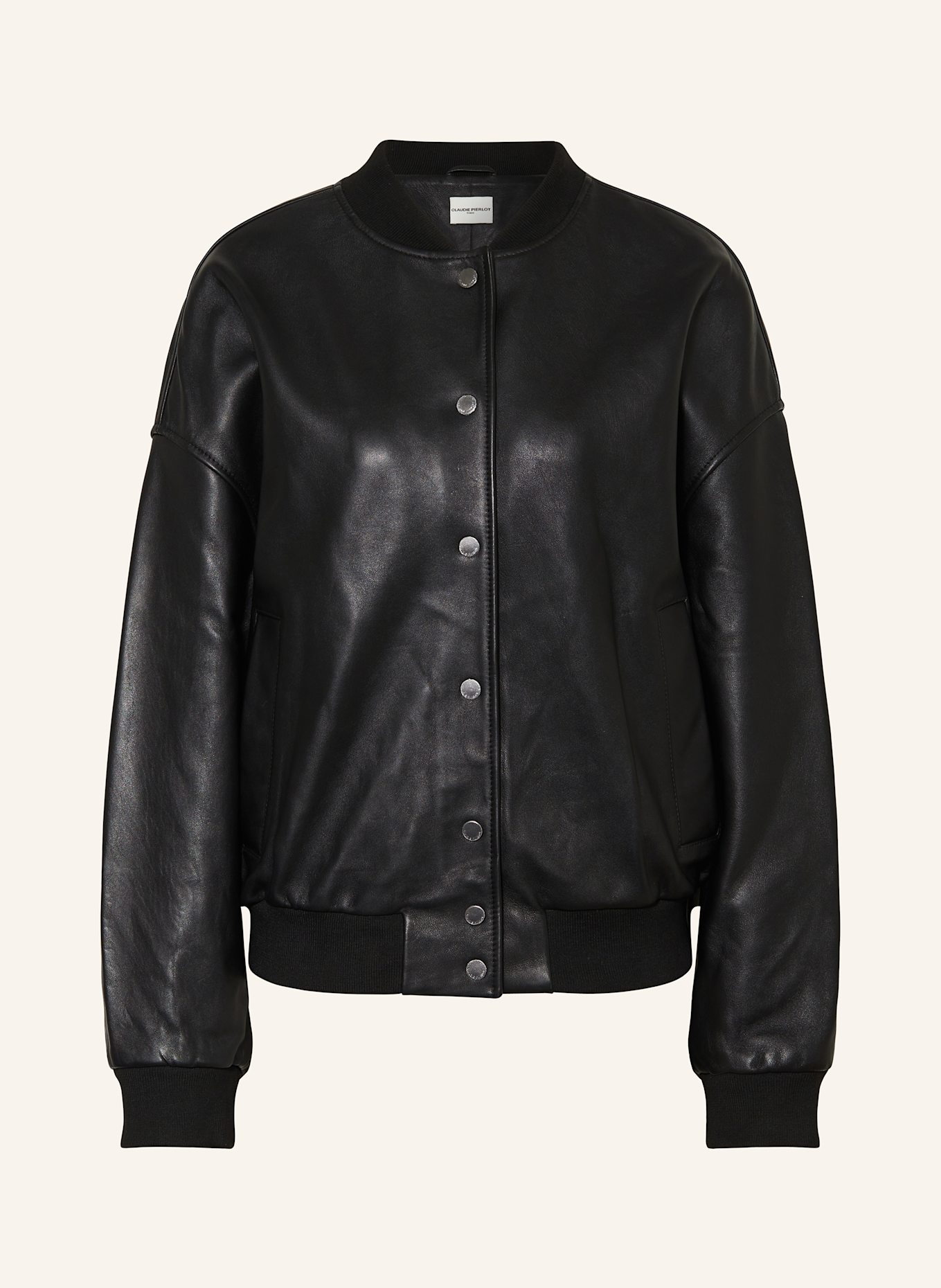 CLAUDIE PIERLOT Lederblouson, Farbe: SCHWARZ (Bild 1)