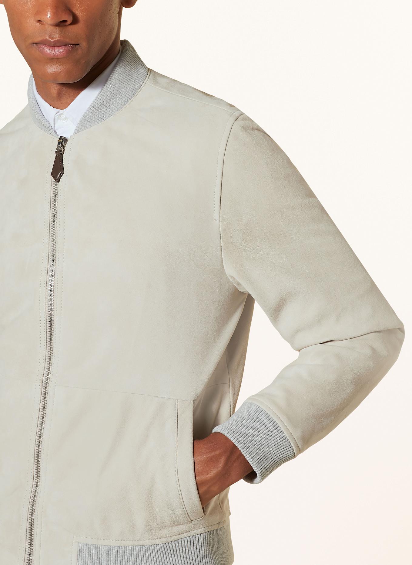 REISS DIEGO leather blouson, Color: CREAM (Image 4)