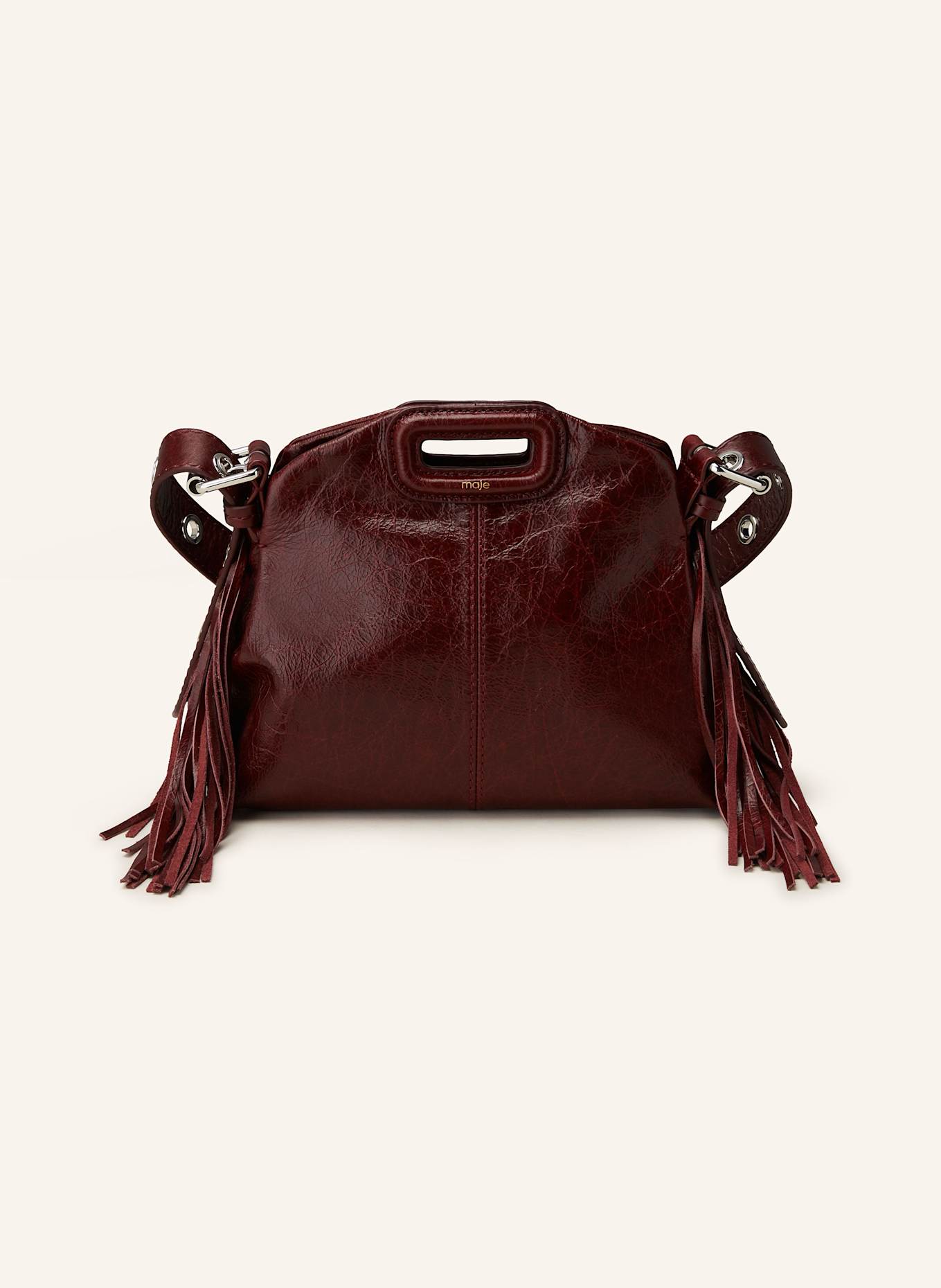 maje Schultertasche: DUNKELROT