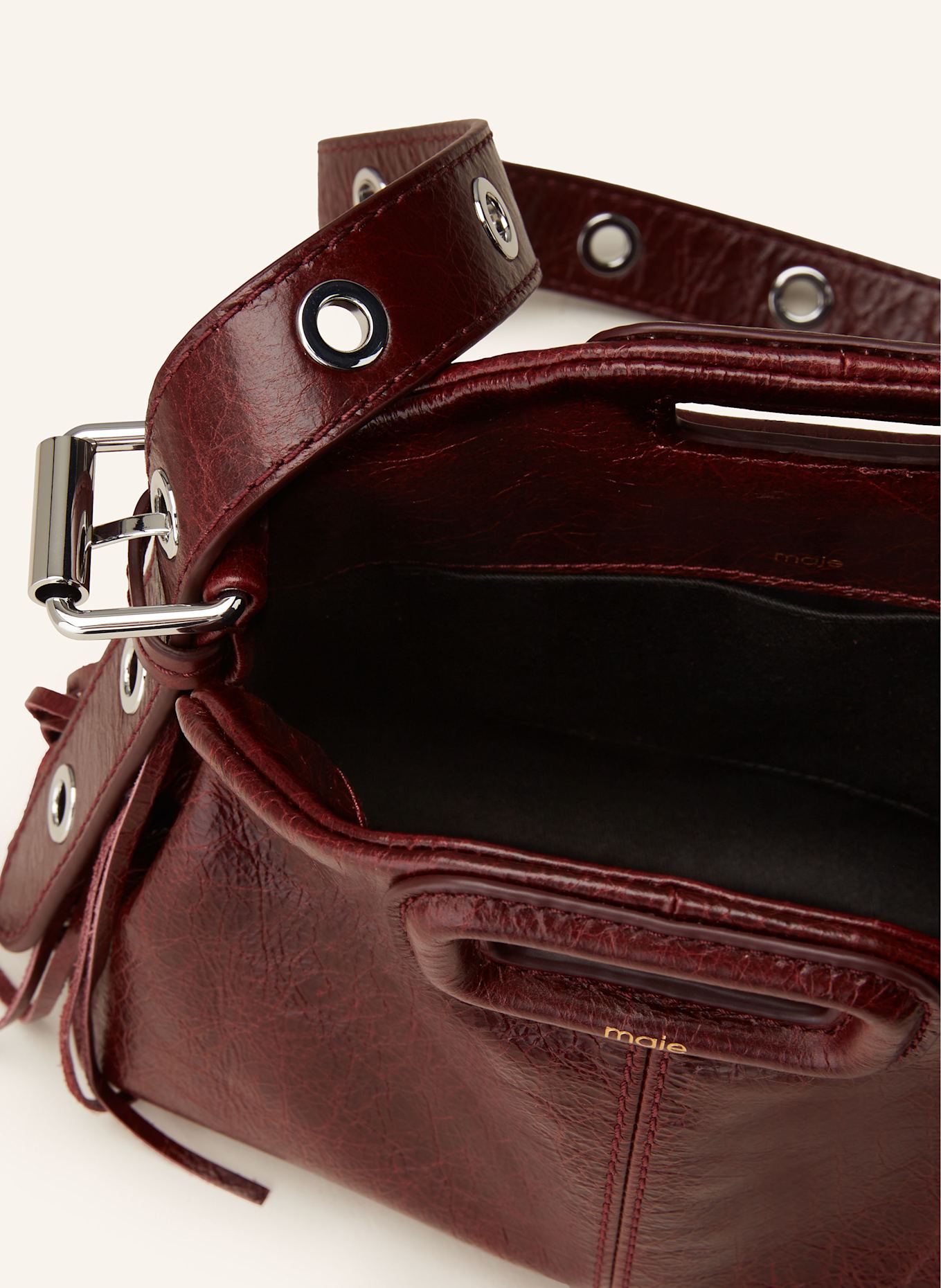 maje Schultertasche: DUNKELROT
