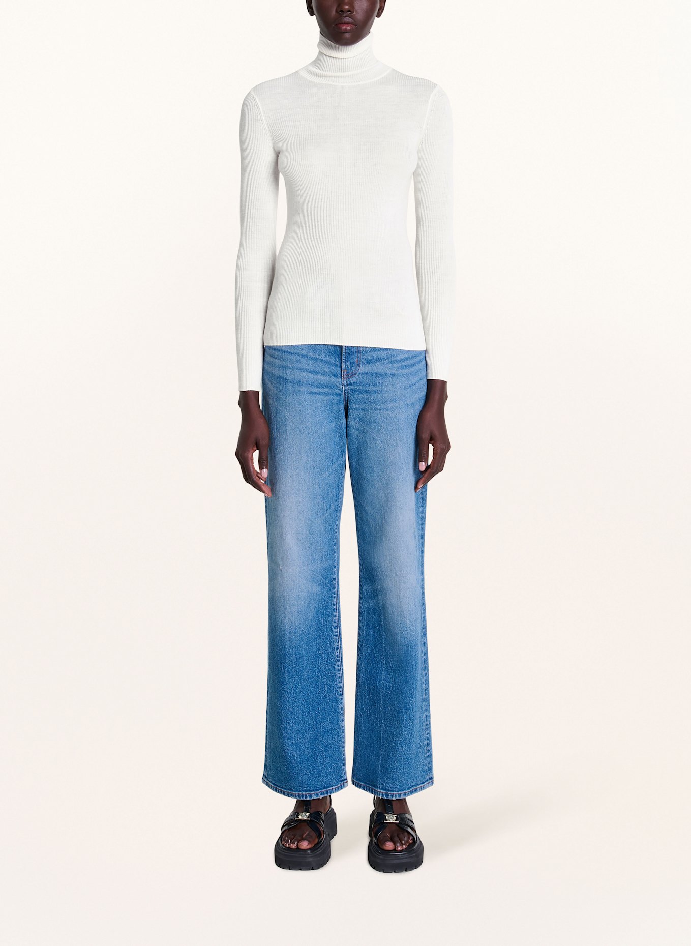 maje Rollkragenpullover: ECRU