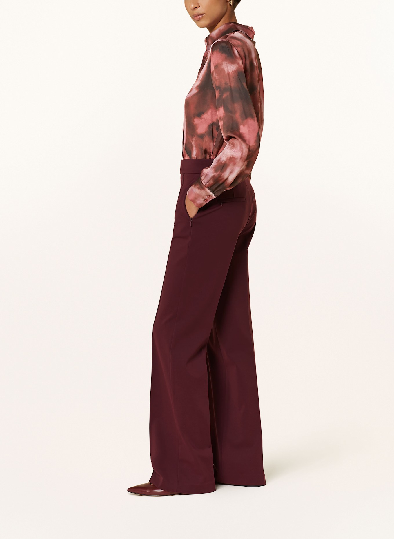 VANILIA Jersey pants, Color: DARK RED (Image 4)