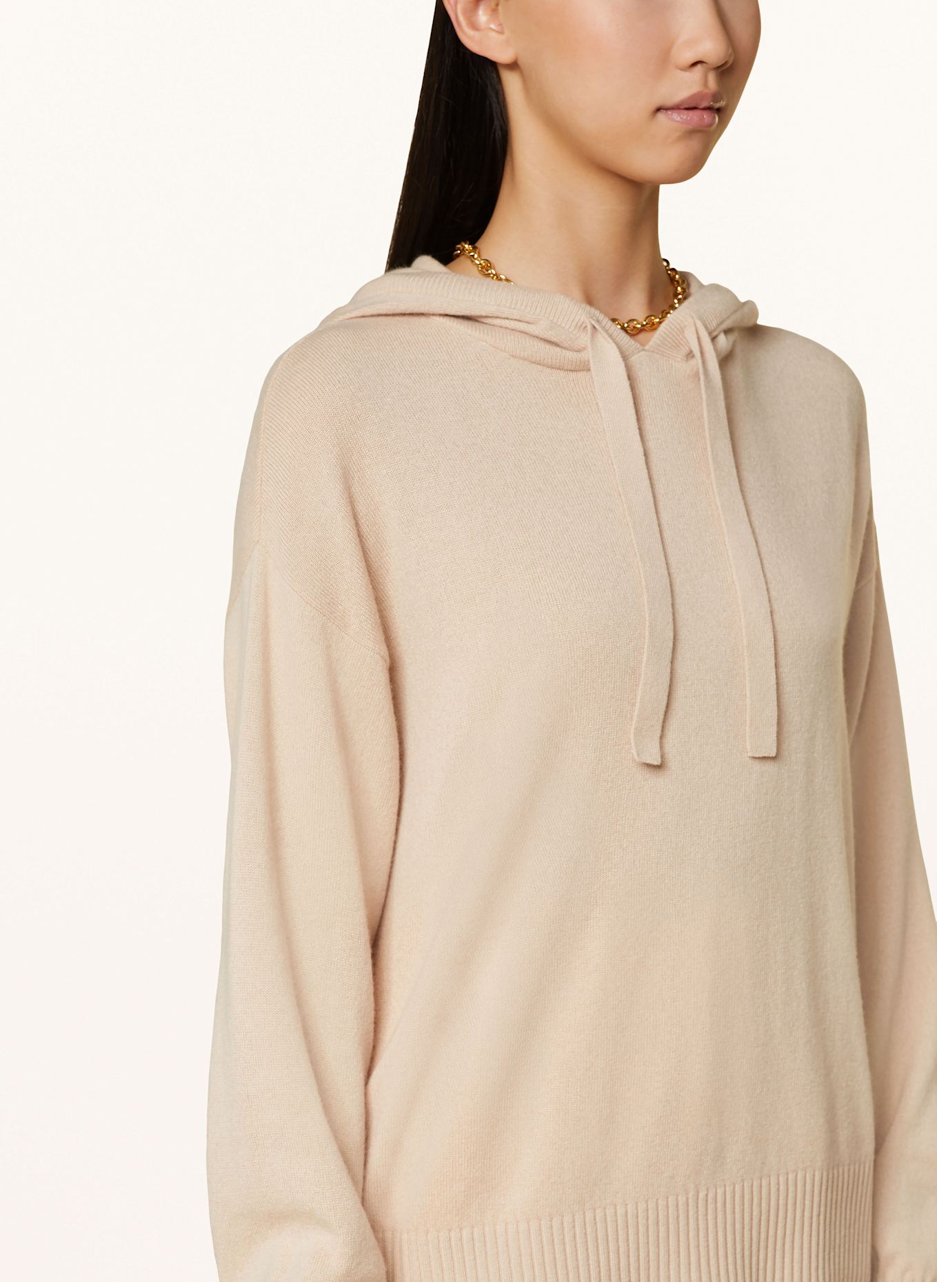 Knitted hoodie womens discount