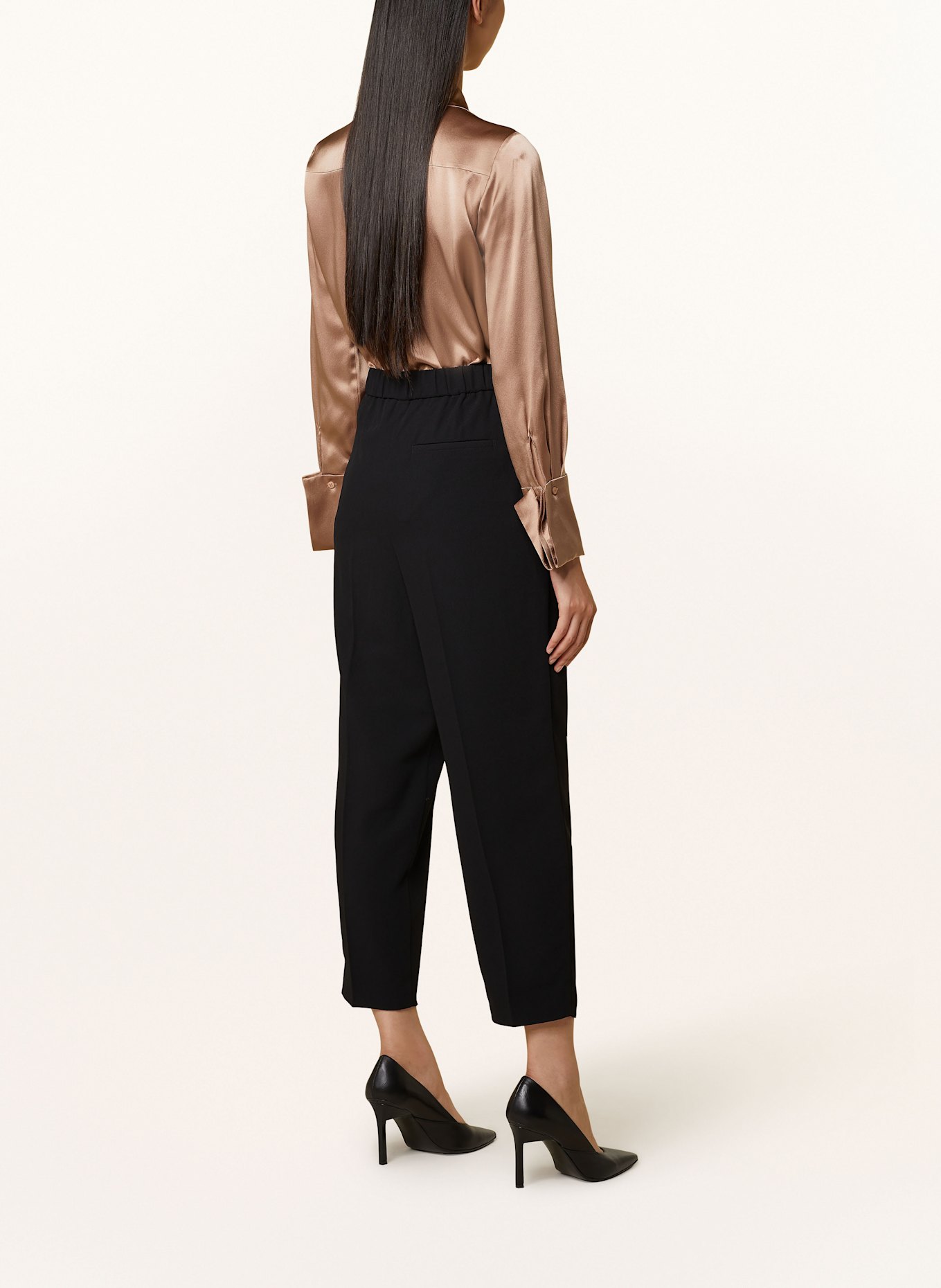 REISS 7/8 trousers PULL ON TAPER, Color: BLACK (Image 3)