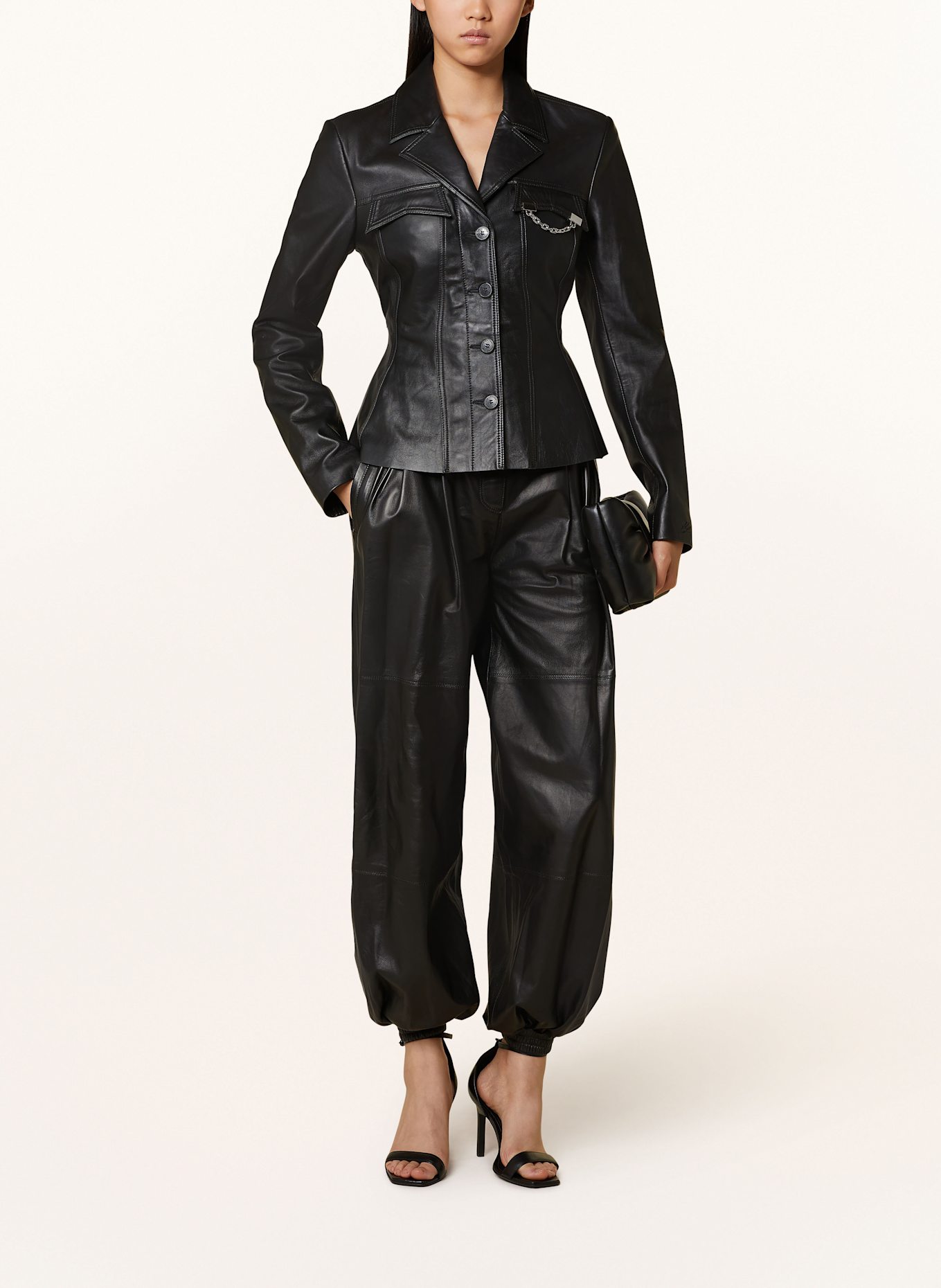 KARL LAGERFELD Leather trousers