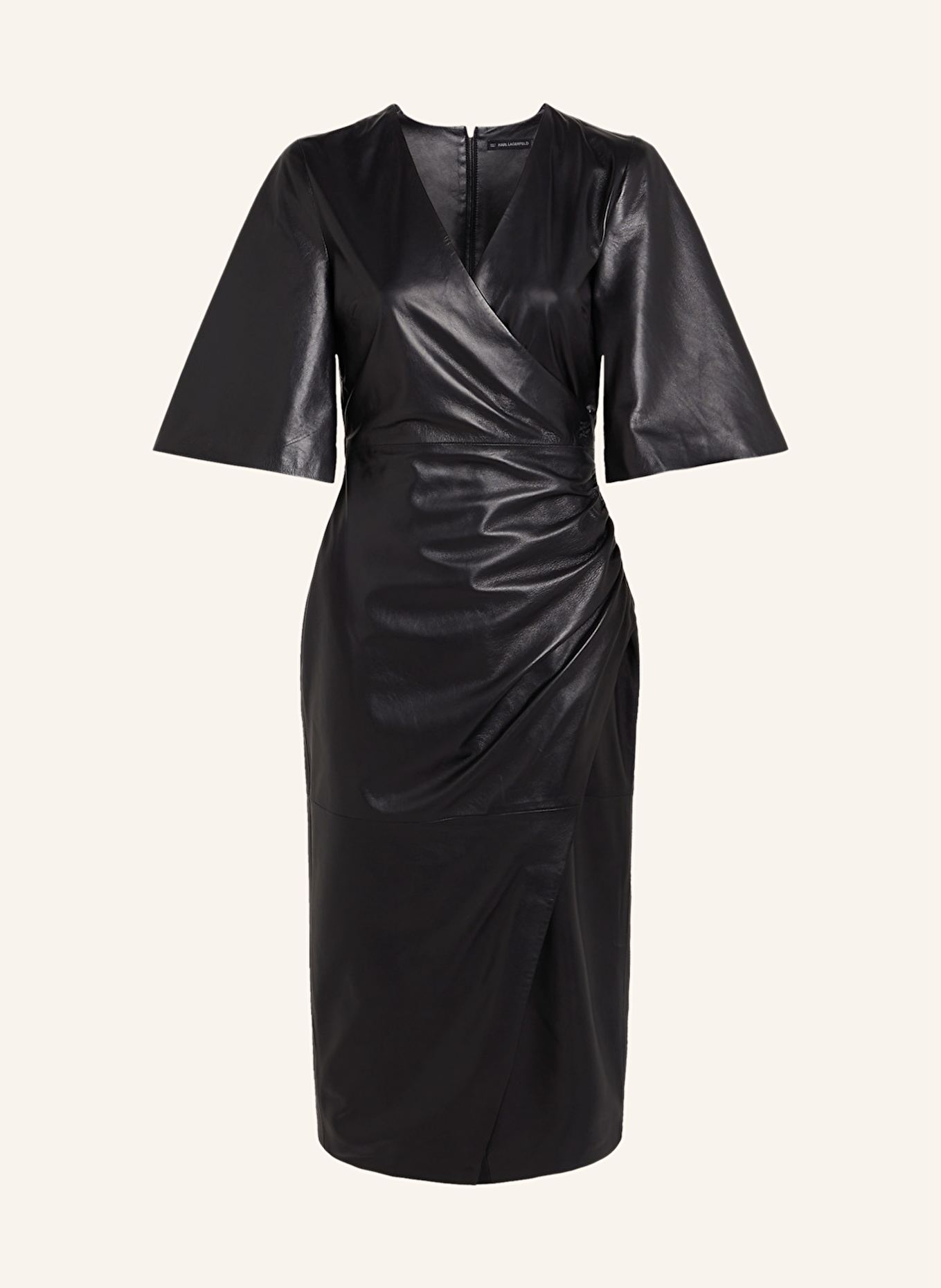 KARL LAGERFELD Leather dress with a wrap look