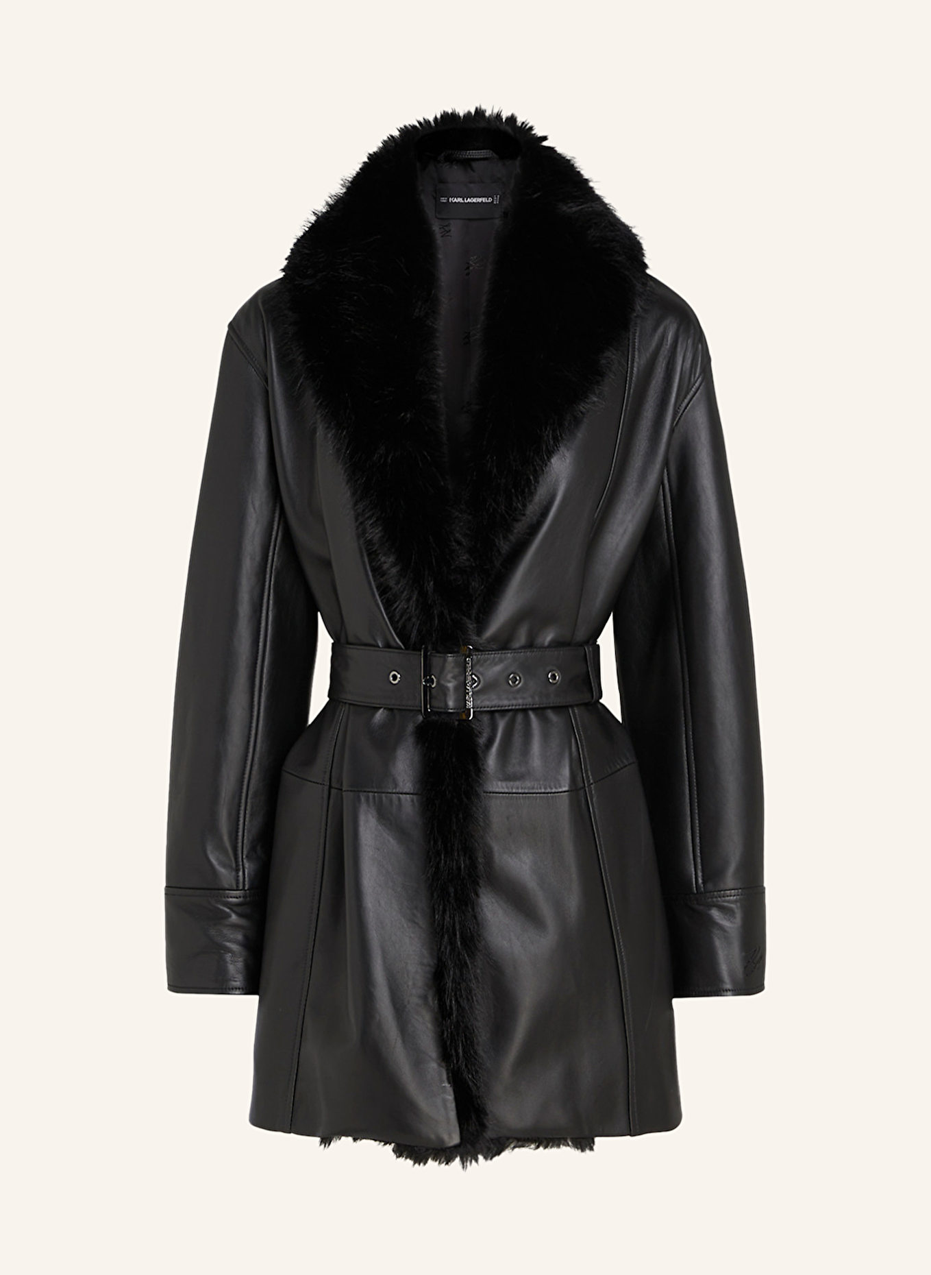 Karl lagerfeld faux fur coat clearance