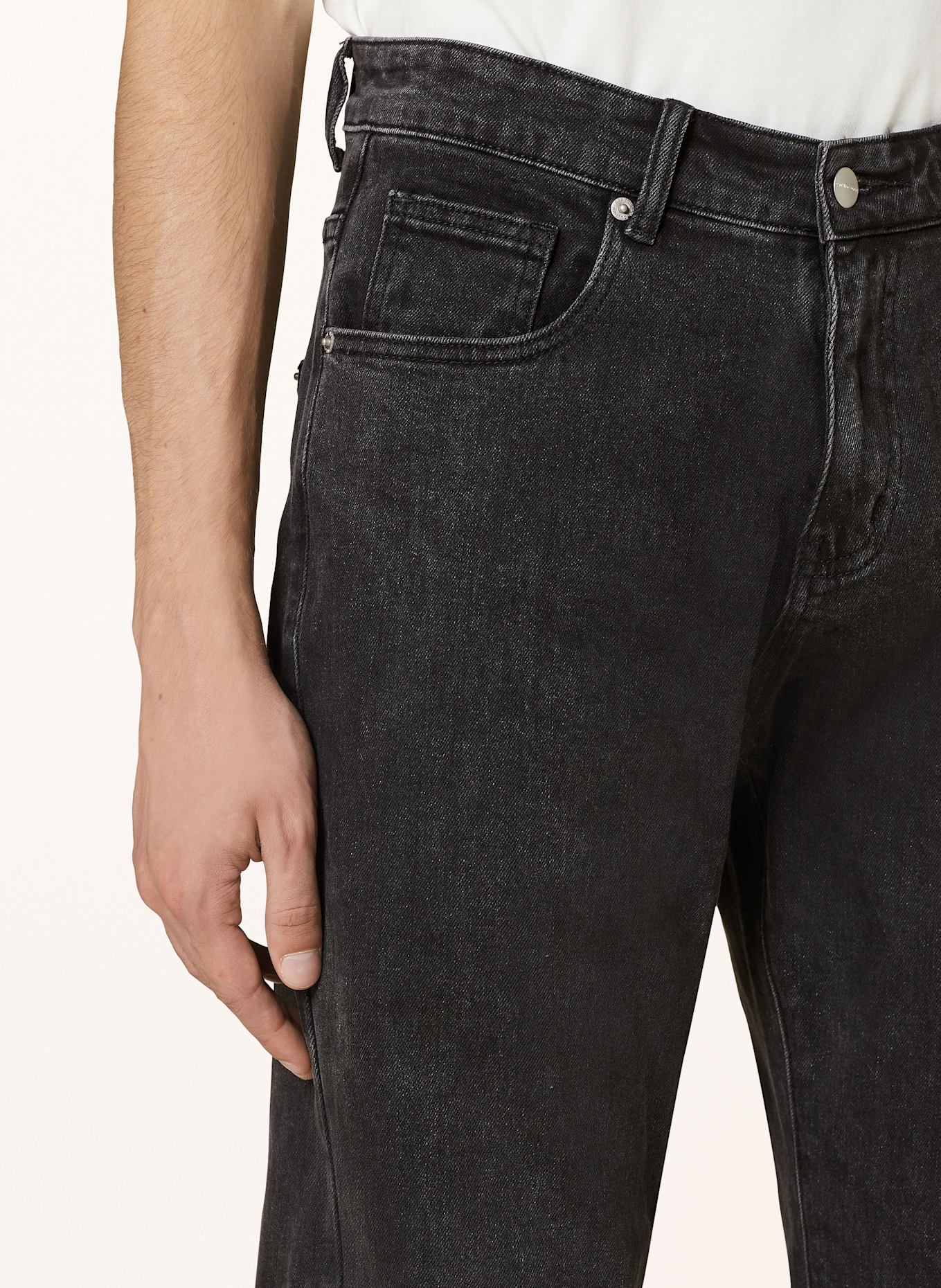 don't waste culture Jeansy JEFF straight fit: WASHED BLACK