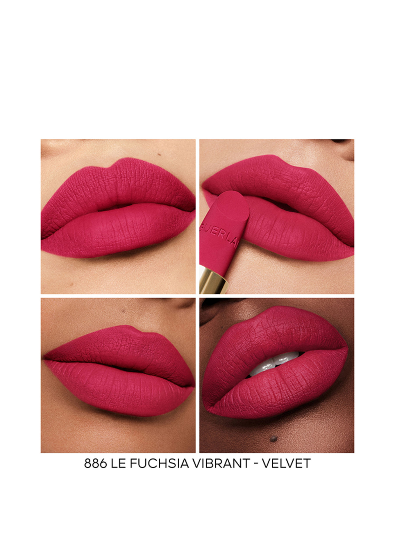 GUERLAIN ROUGE G VELVET REFILL: 886 LE FUCHSIA VIBRANT
