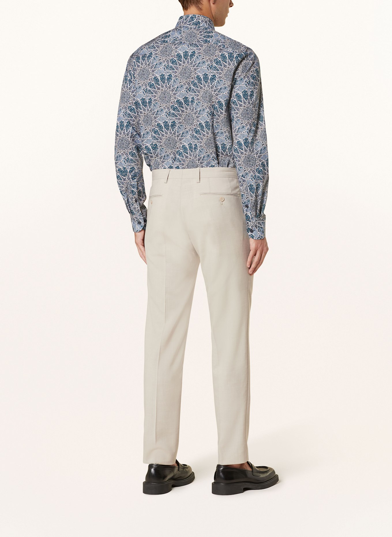 OLYMP Hemd LEVEL FIVE Body Fit: PETROL/ ECRU/ BRAUN