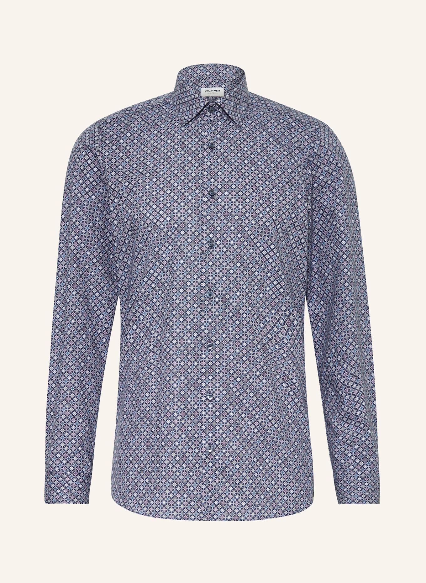 OLYMP Hemd Level Five body fit: DUNKELBLAU / FUCHSIA