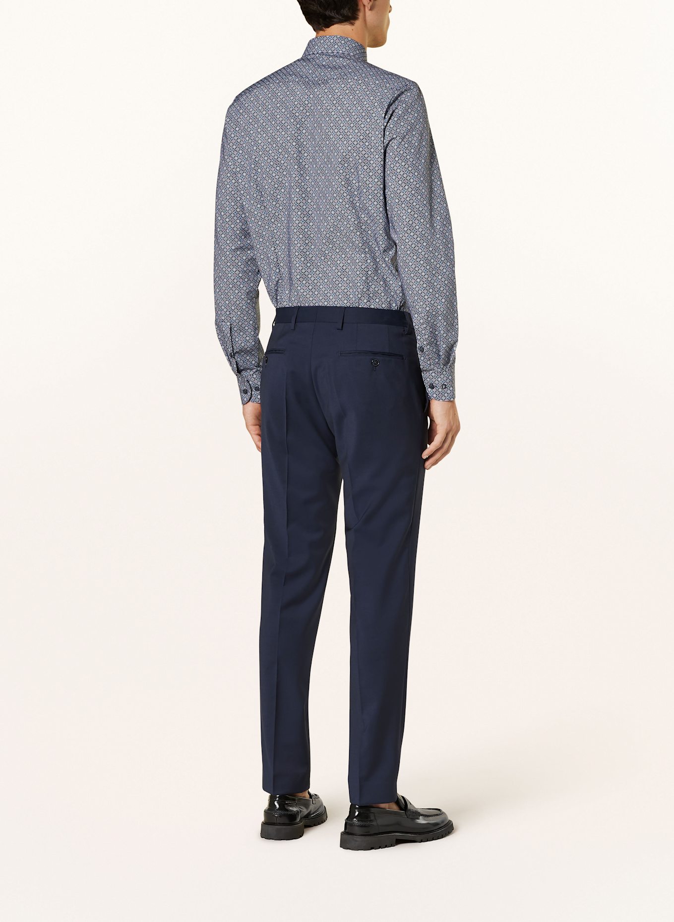 OLYMP Hemd Level Five body fit: DUNKELBLAU / FUCHSIA