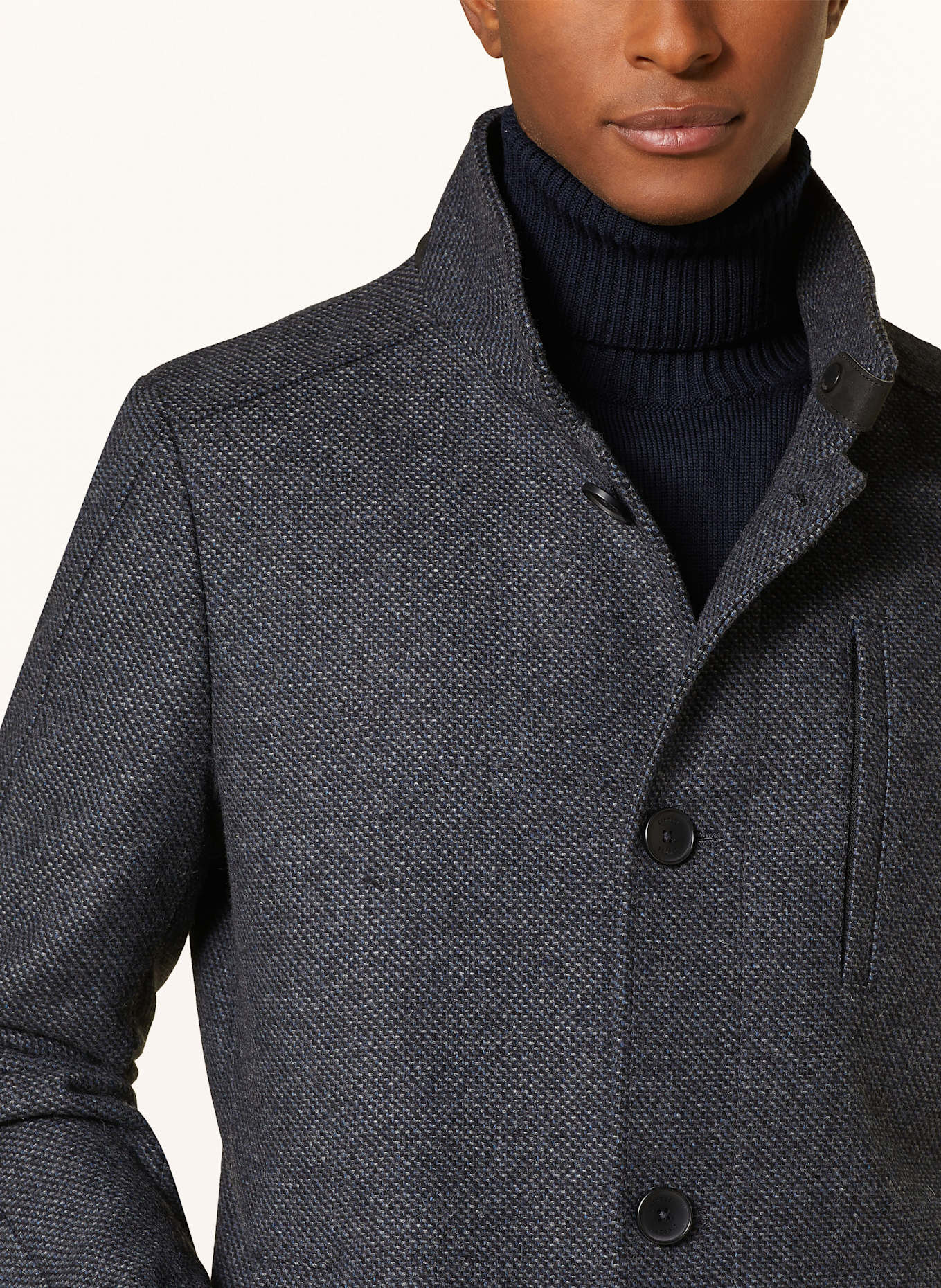 CINQUE Mantel CIARSENAL mit abnehmbarer Blende: DUNKELBLAU