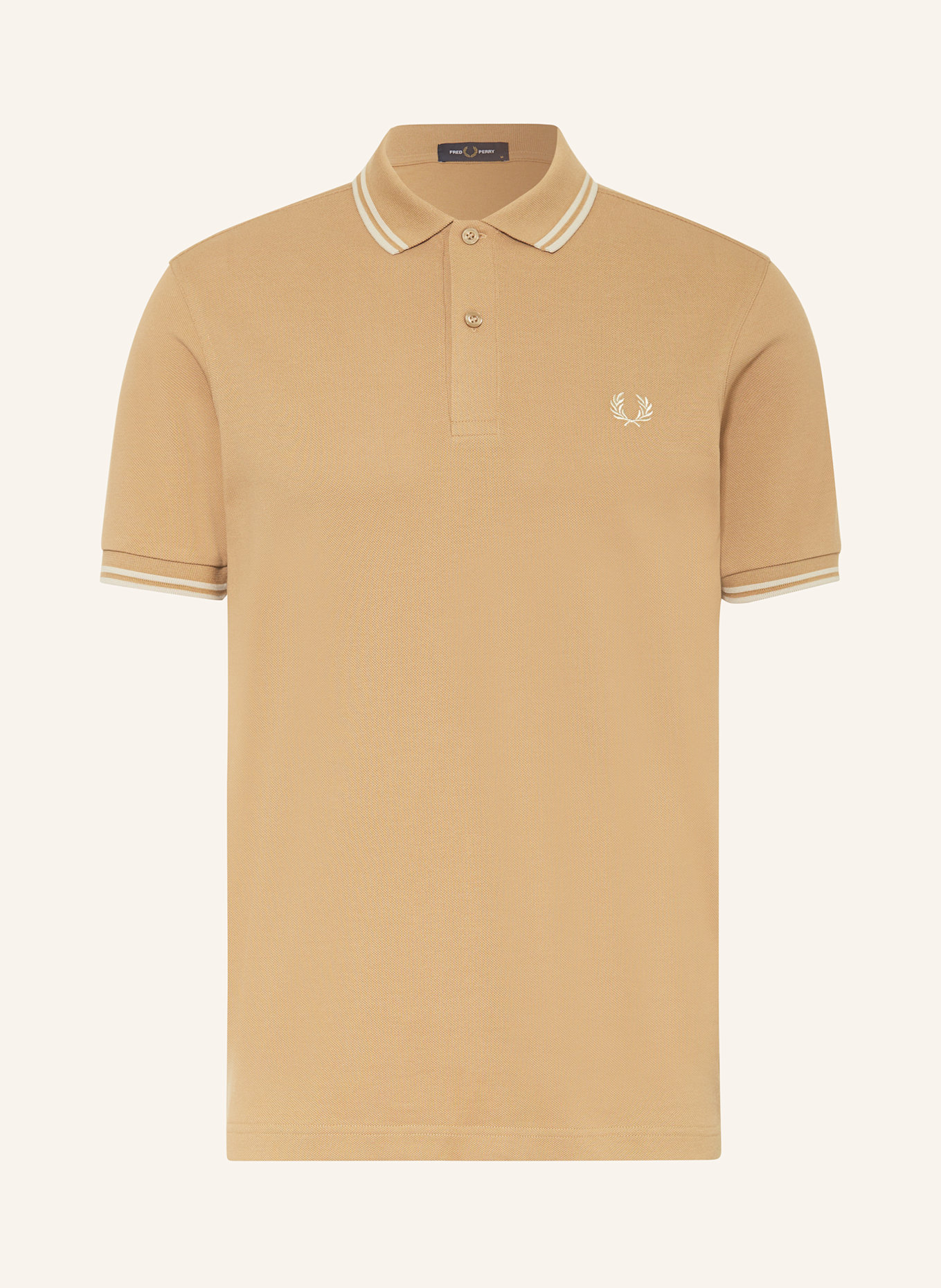 FRED PERRY Piqué polo shirt, Color: CAMEL (Image 1)