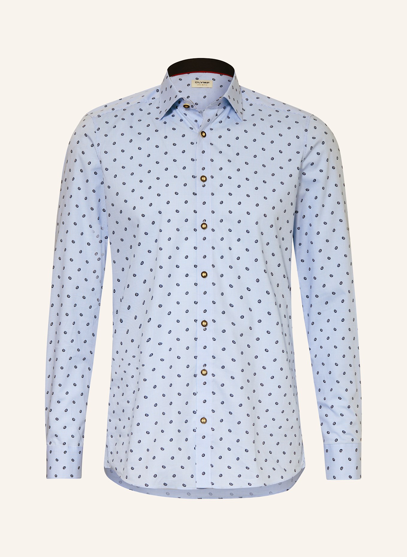 OLYMP Hemd Level Five body fit: HELLBLAU / DUNKELBLAU / WEISS