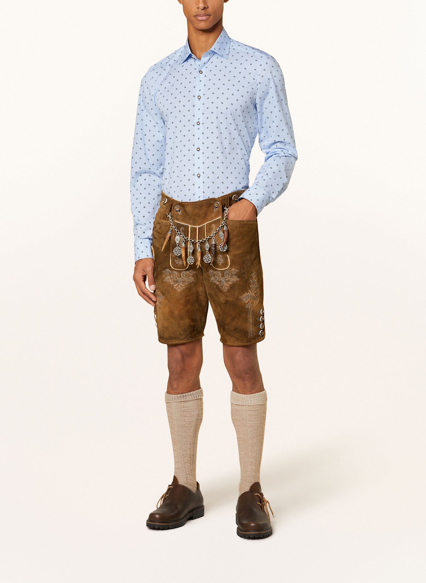 OLYMP Hemd Level Five body fit: HELLBLAU / DUNKELBLAU / WEISS