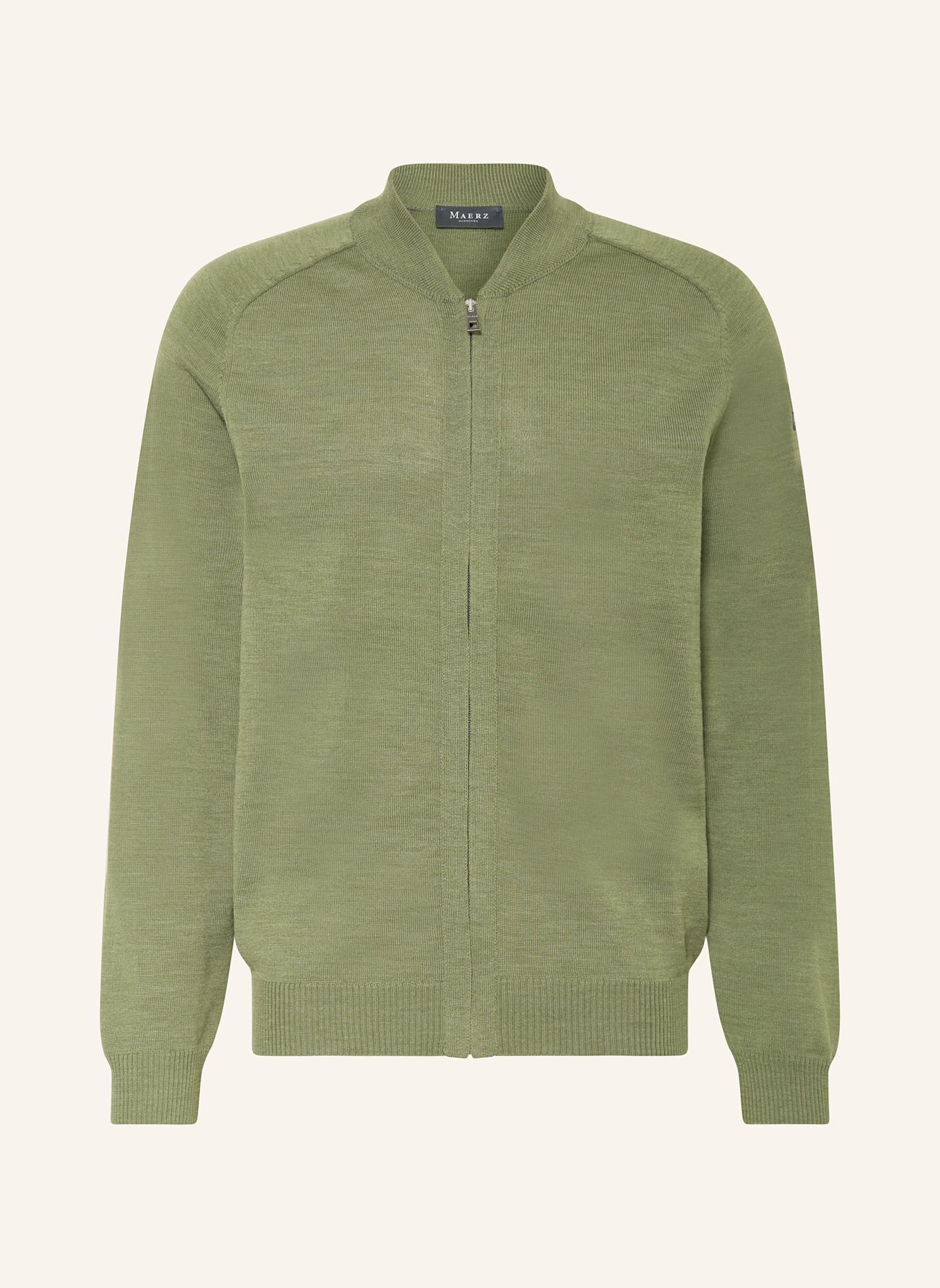 MAERZ MUENCHEN Strickjacke : GRÜN