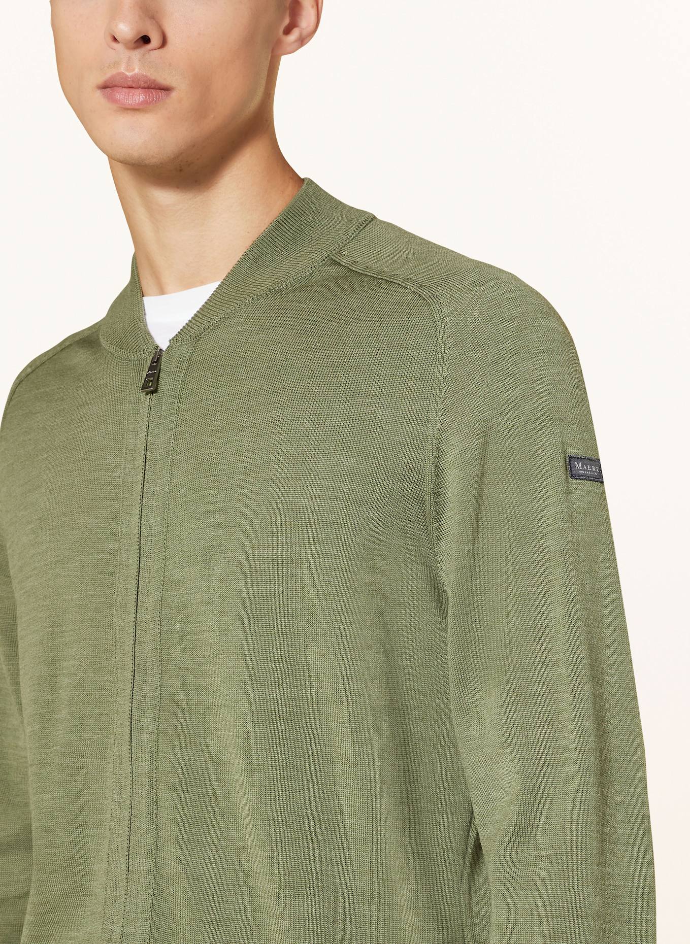 MAERZ MUENCHEN Strickjacke : GRÜN