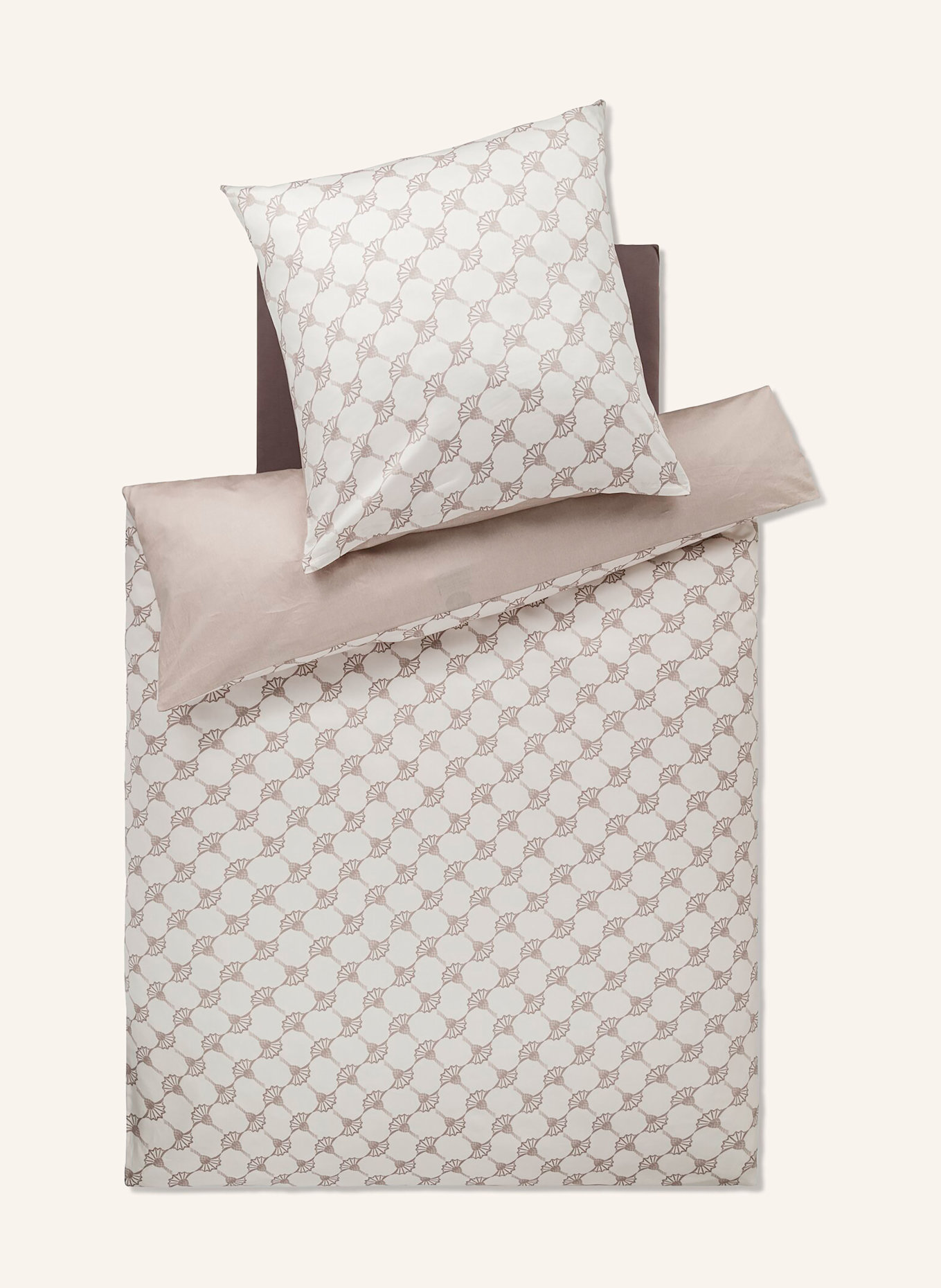 JOOP! Bettwäsche CORNFLOWER DOUBLE zum Wenden: ECRU