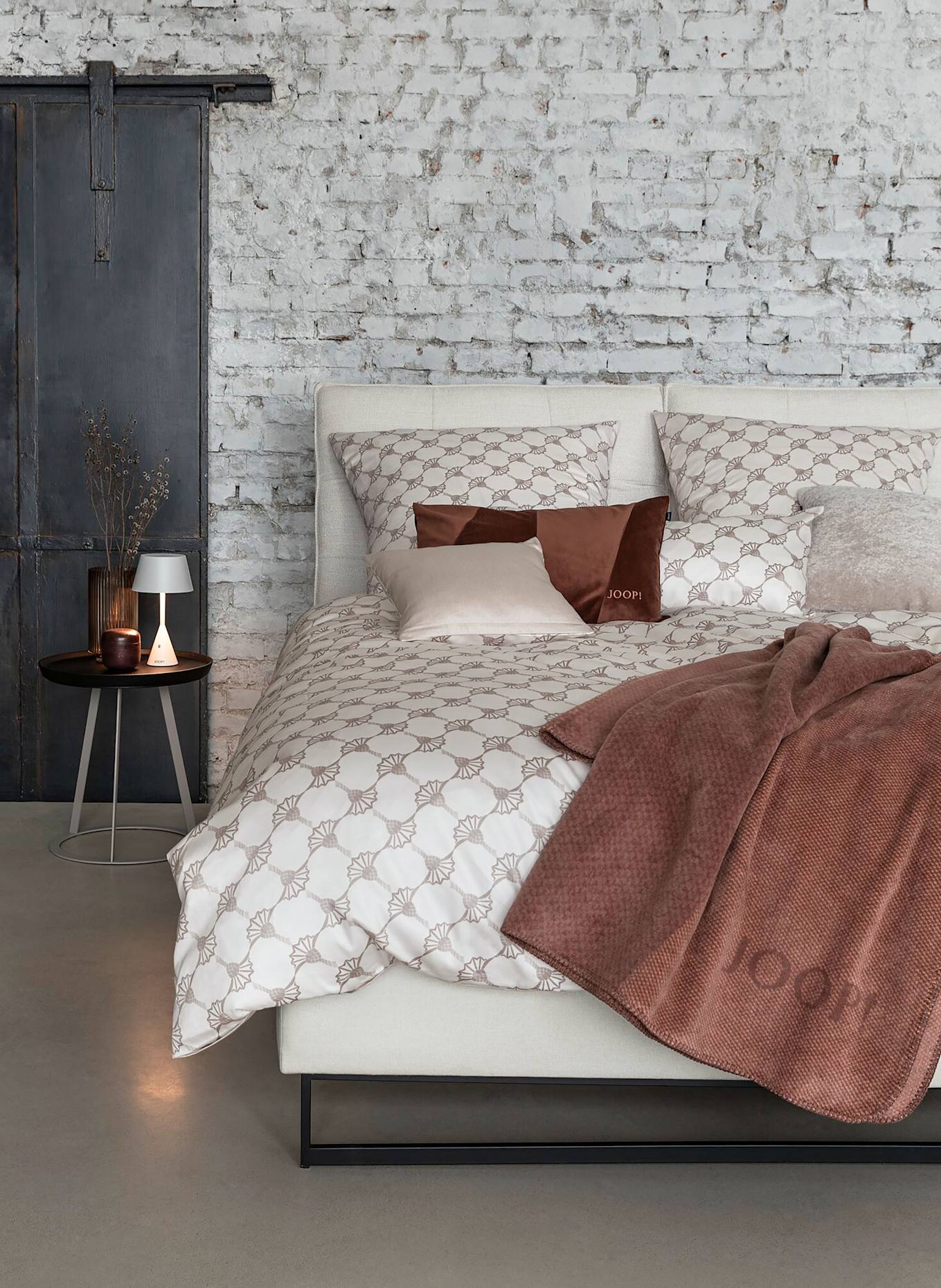 JOOP! Bettwäsche CORNFLOWER DOUBLE zum Wenden: ECRU