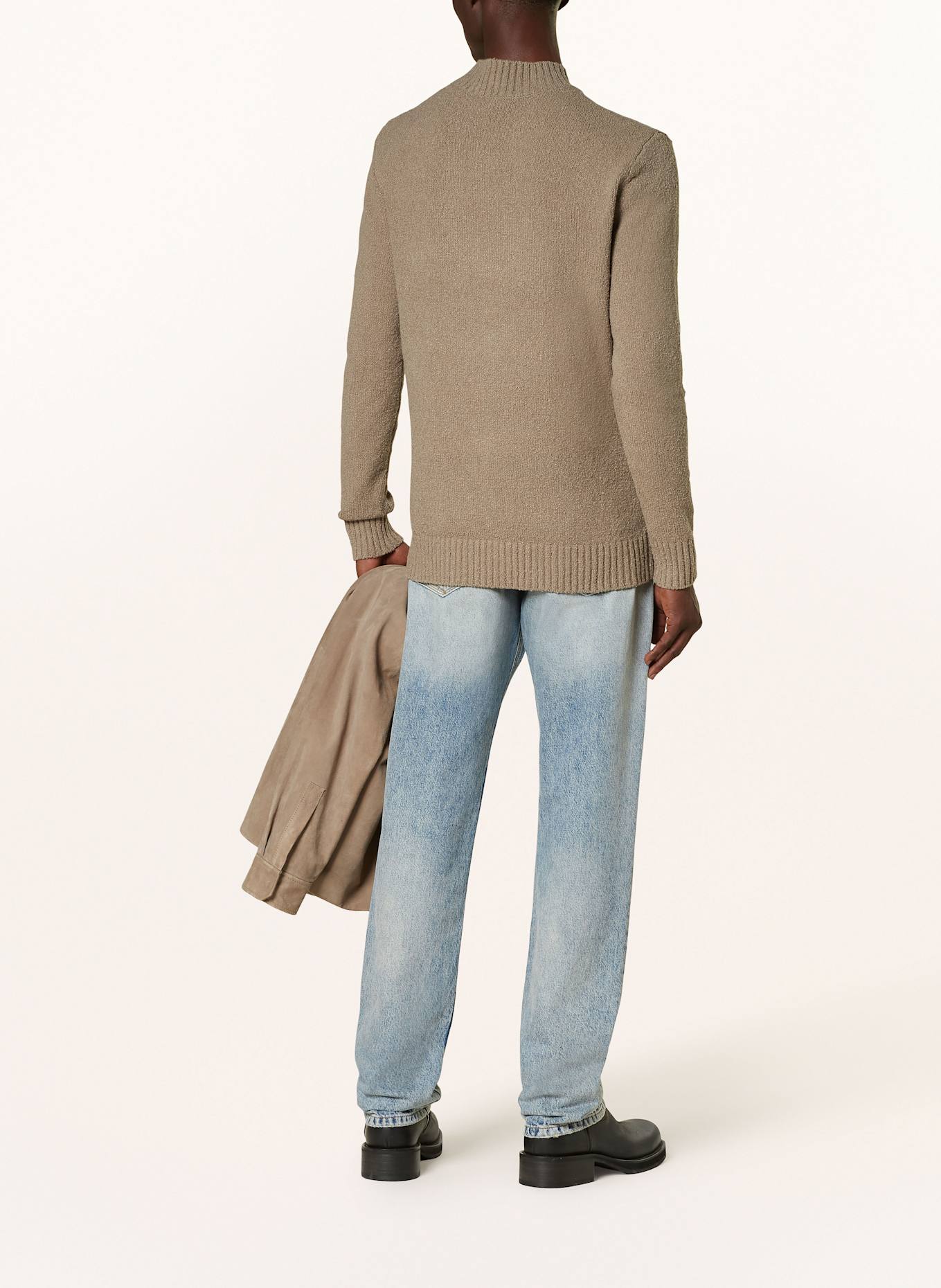 DRYKORN Bouclé-Pullover ZAYN: DUNKELBRAUN