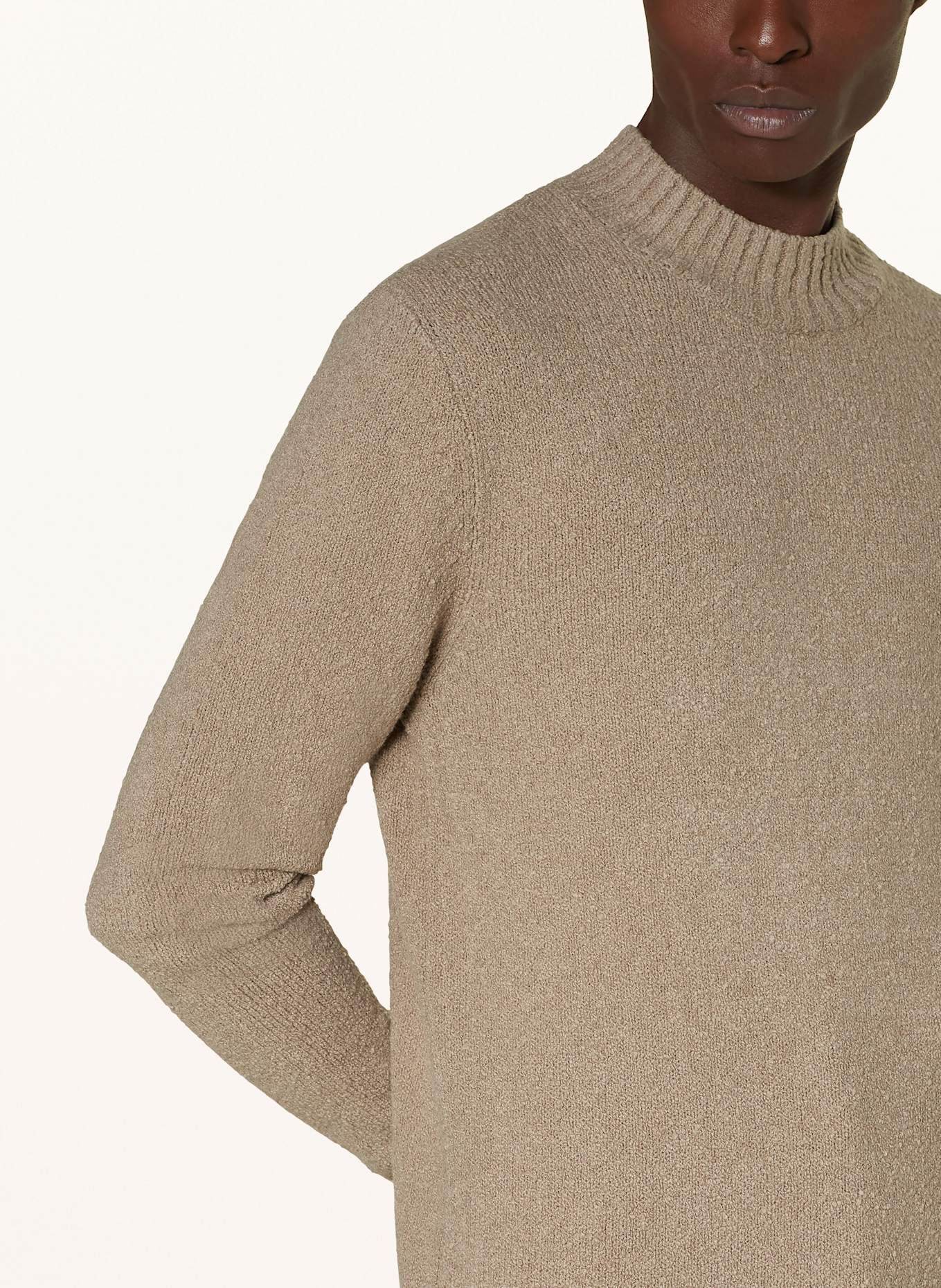 DRYKORN Bouclé-Pullover ZAYN: DUNKELBRAUN