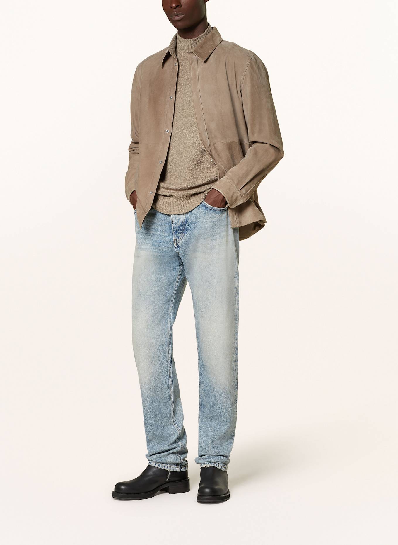 DRYKORN Bouclé-Pullover ZAYN: DUNKELBRAUN