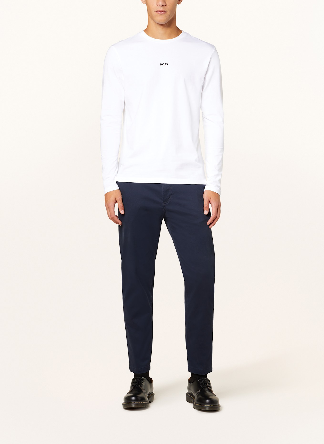 BOSS Longsleeve TCHARK: ECRU