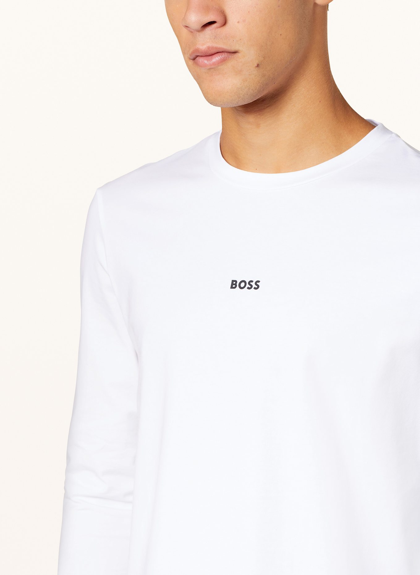 BOSS Longsleeve TCHARK: ECRU