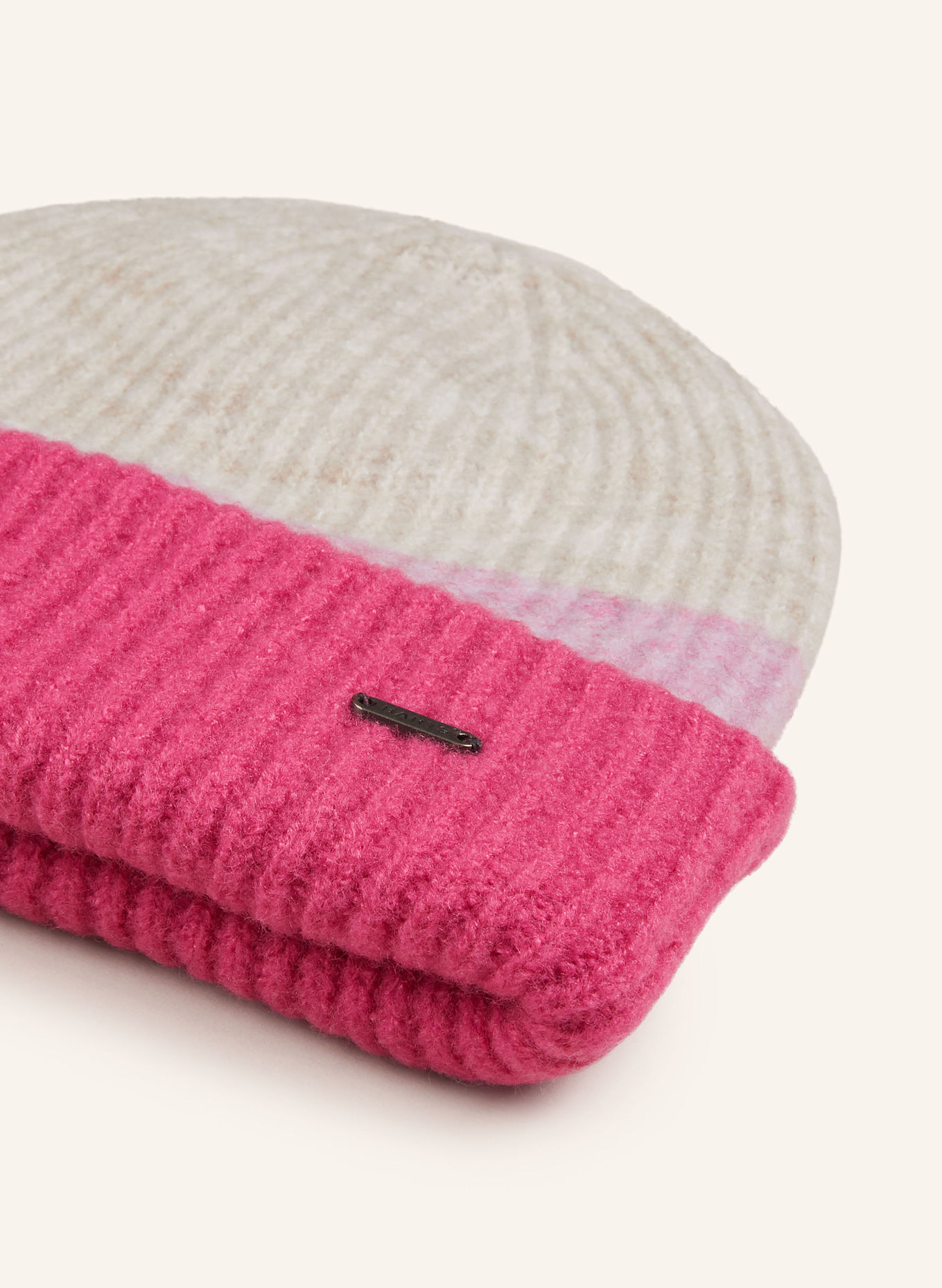 Barts SUZAM hat: PINK / ECRU