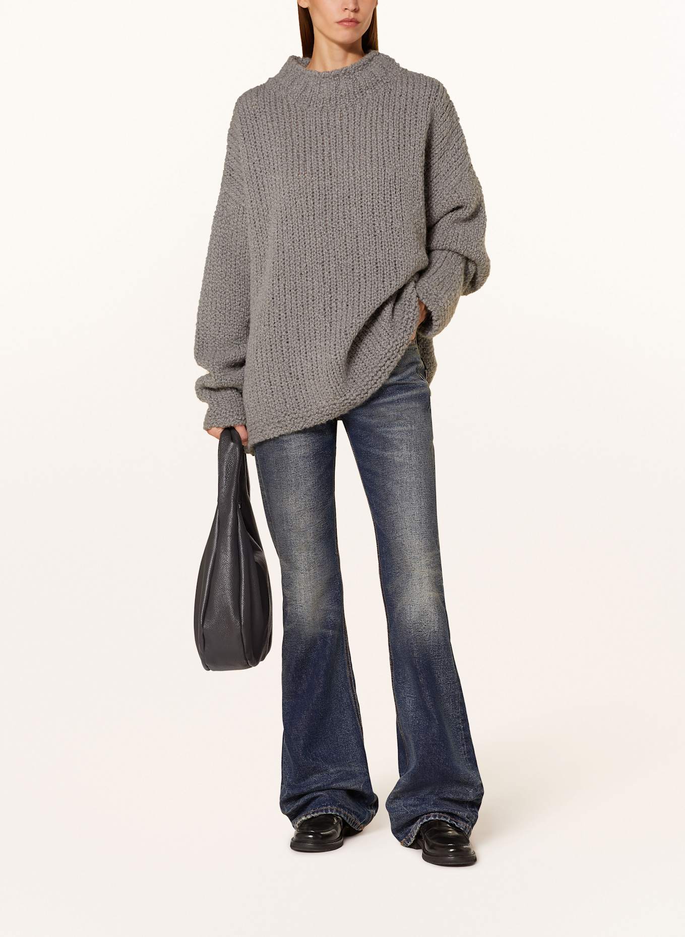 by Aylin Koenig Pullover GRANNY mit Alpaka: GRAU