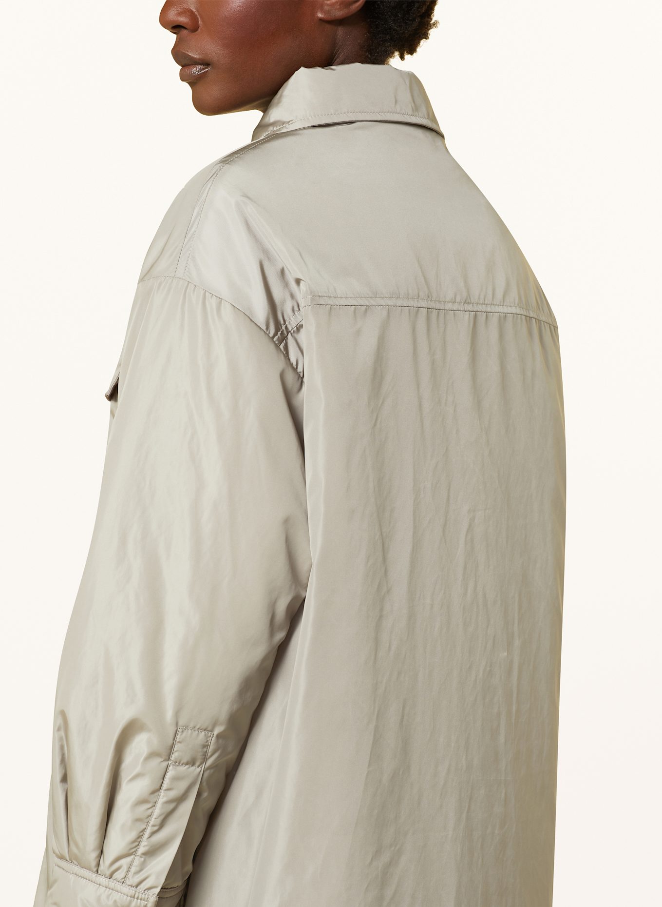 MONCLER Kurtka ze sztucznym futrem: SZAROBRĄZOWY