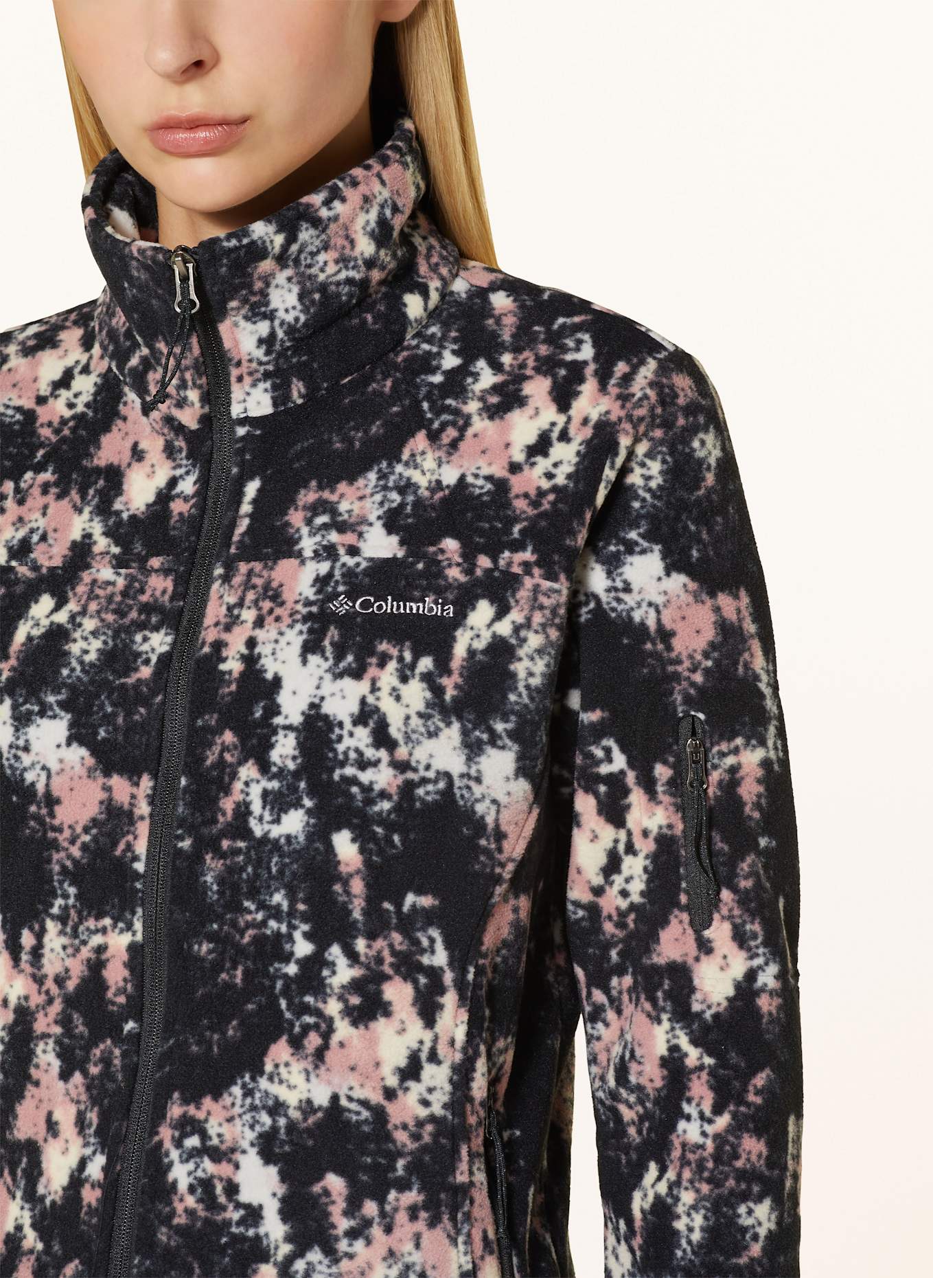 Pink and black columbia jacket clearance