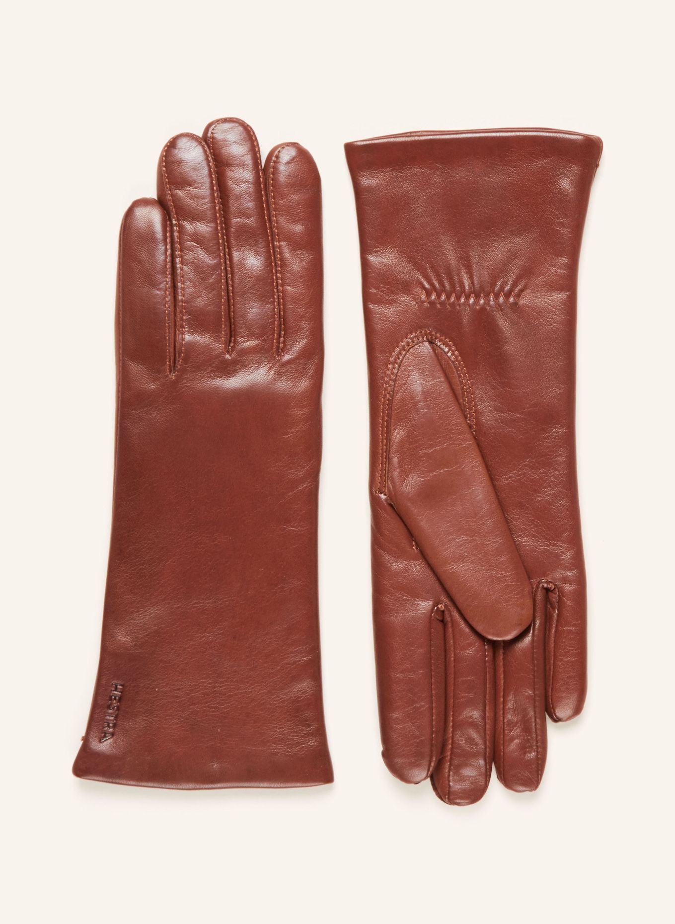 HESTRA Lederhandschuhe ELISABETH: BRAUN