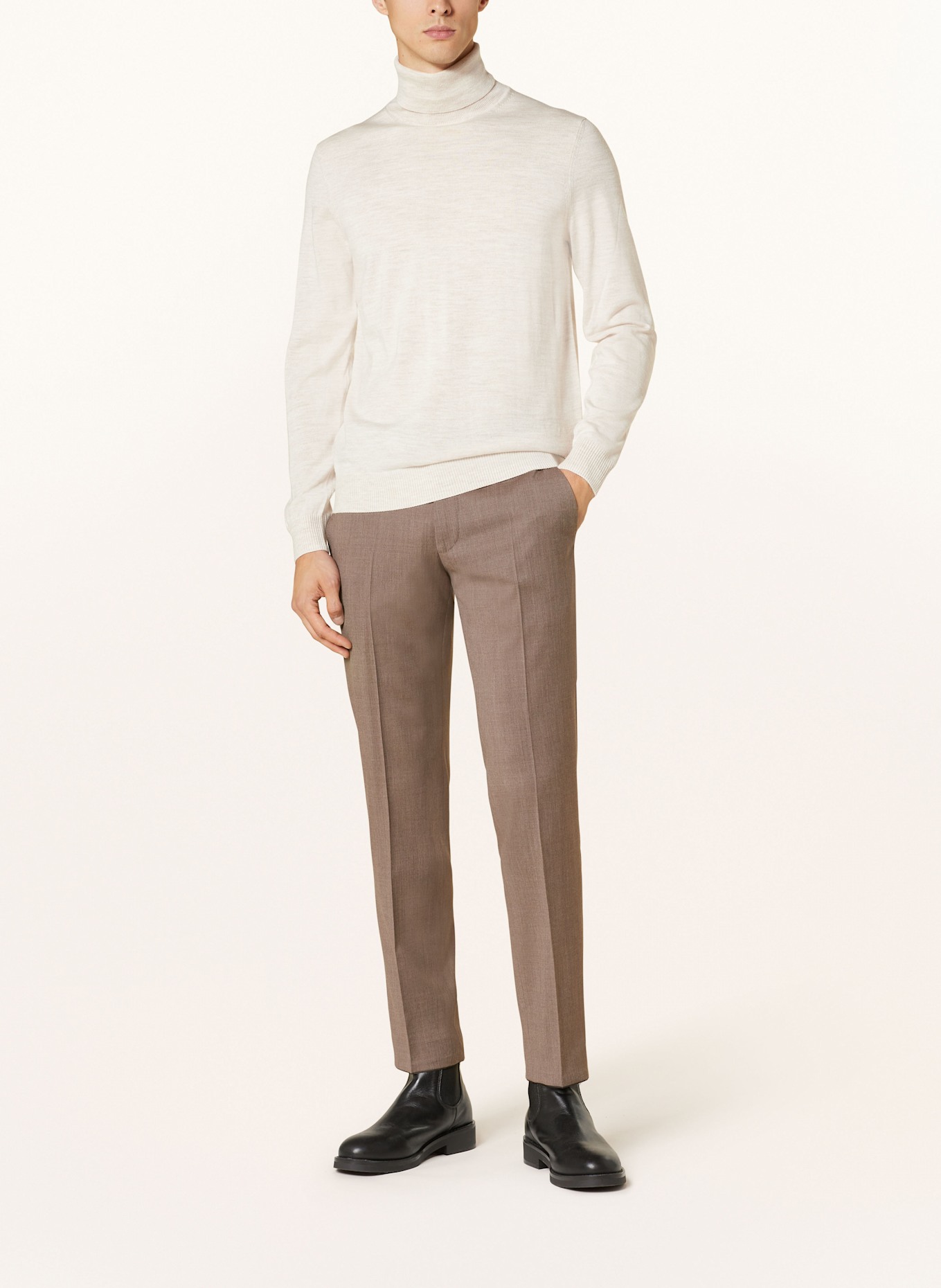 JOOP! Rollkragenpullover DONTE aus Merinowolle: BEIGE