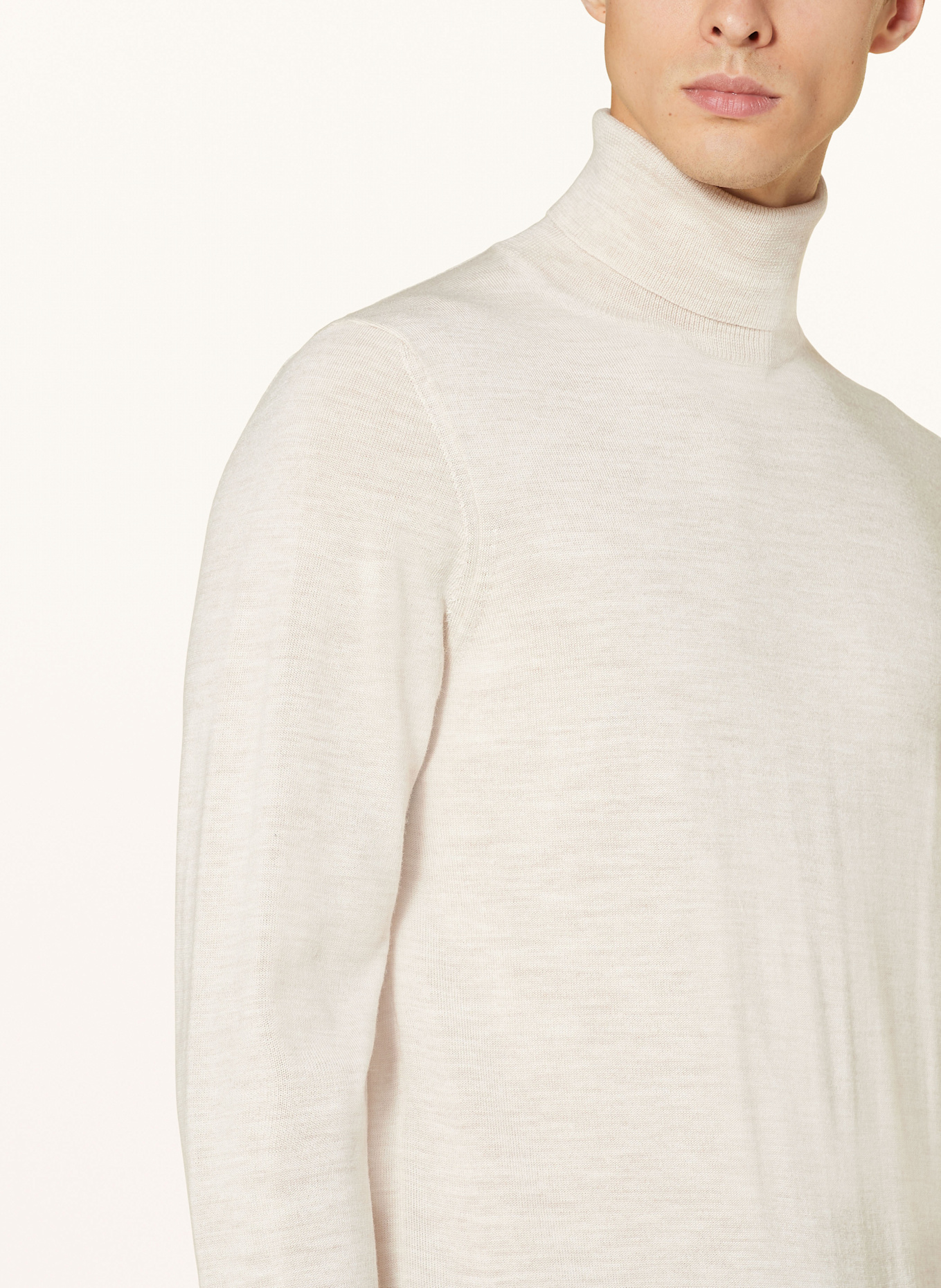 JOOP! Rollkragenpullover DONTE aus Merinowolle: BEIGE