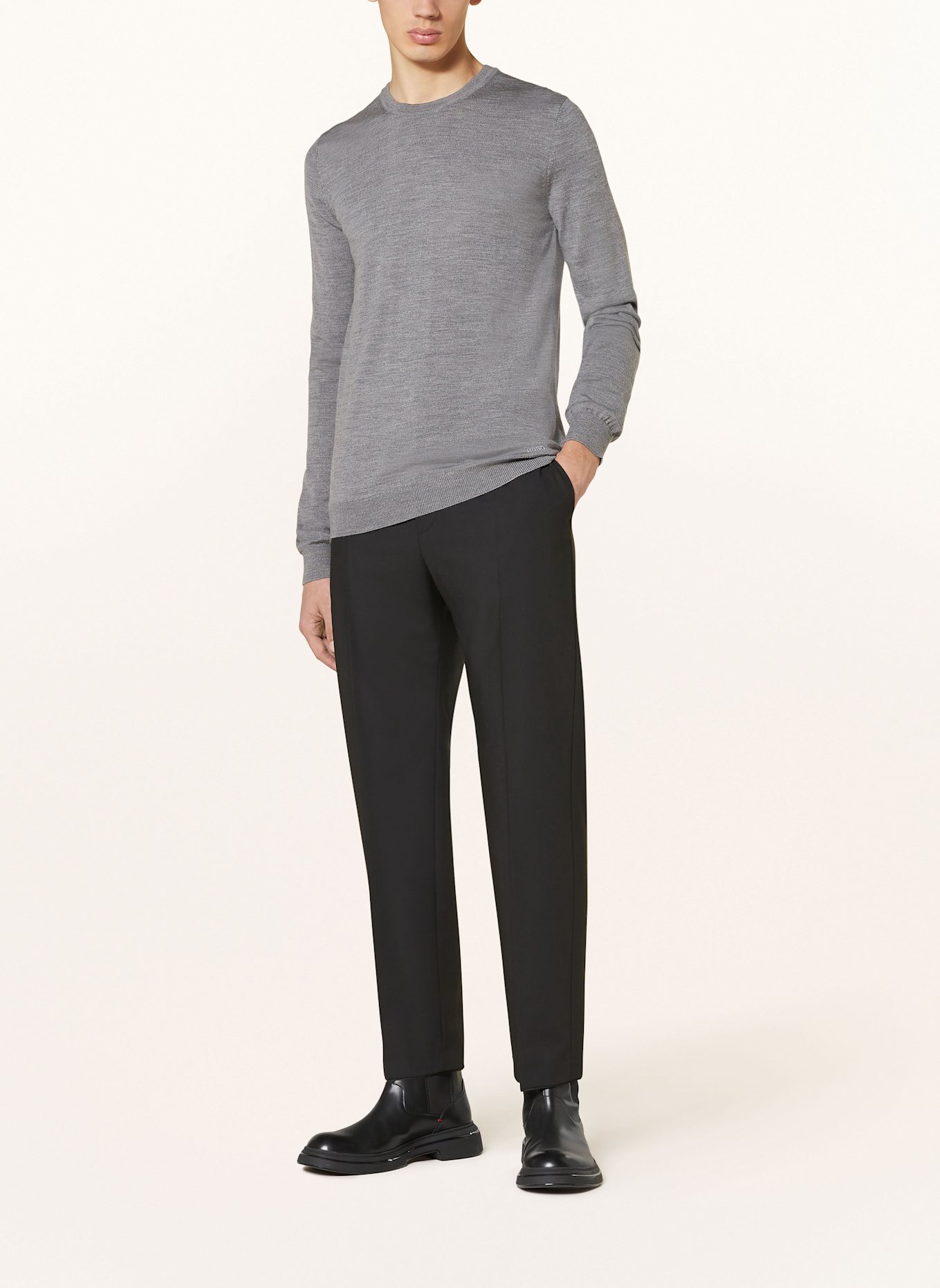 HUGO Pullover SAN CEDRIC: GRAU