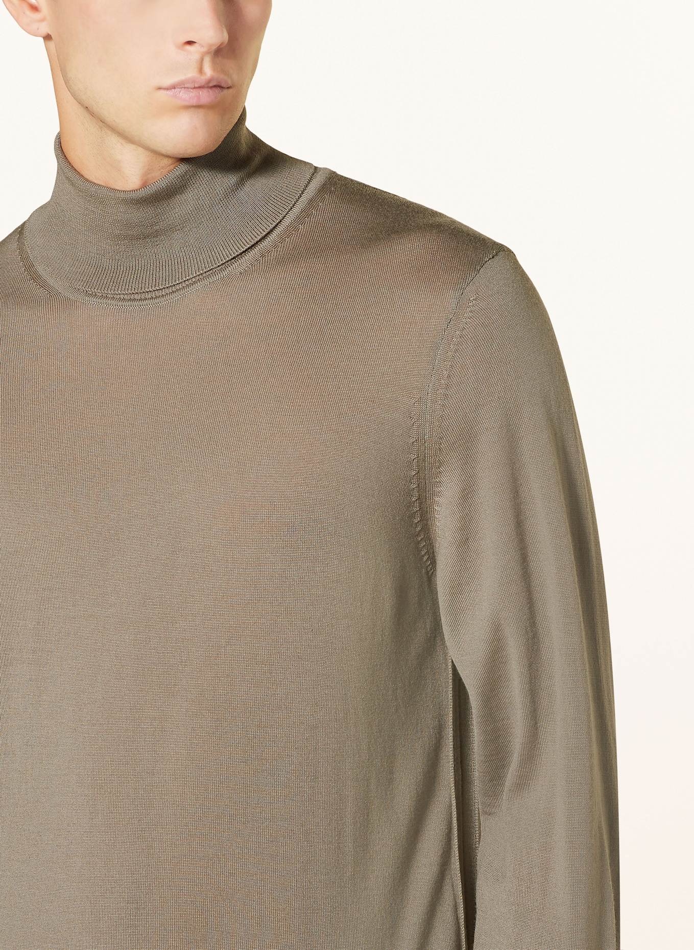 BOSS Rollkragenpullover MUSSO: KHAKI