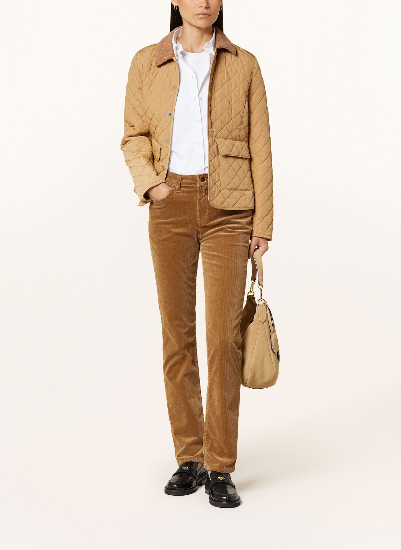 LAUREN RALPH LAUREN pantalon en velours côtelé: MARRON CLAIR