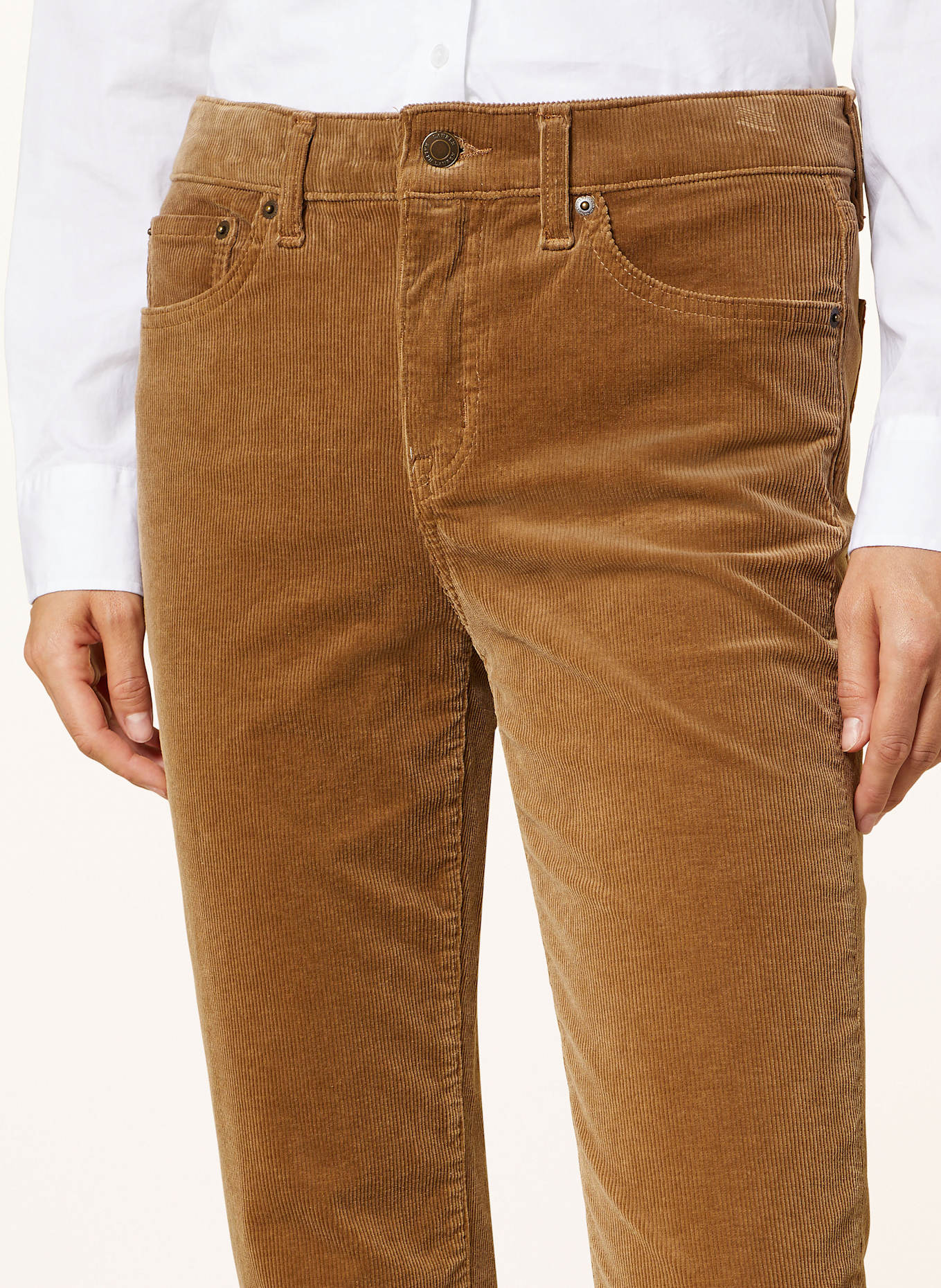 LAUREN RALPH LAUREN pantalon en velours côtelé: MARRON CLAIR