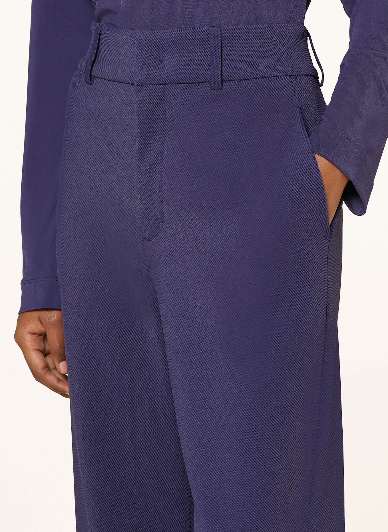 VANILIA Wide leg trousers, Color: DARK BLUE (Image 5)