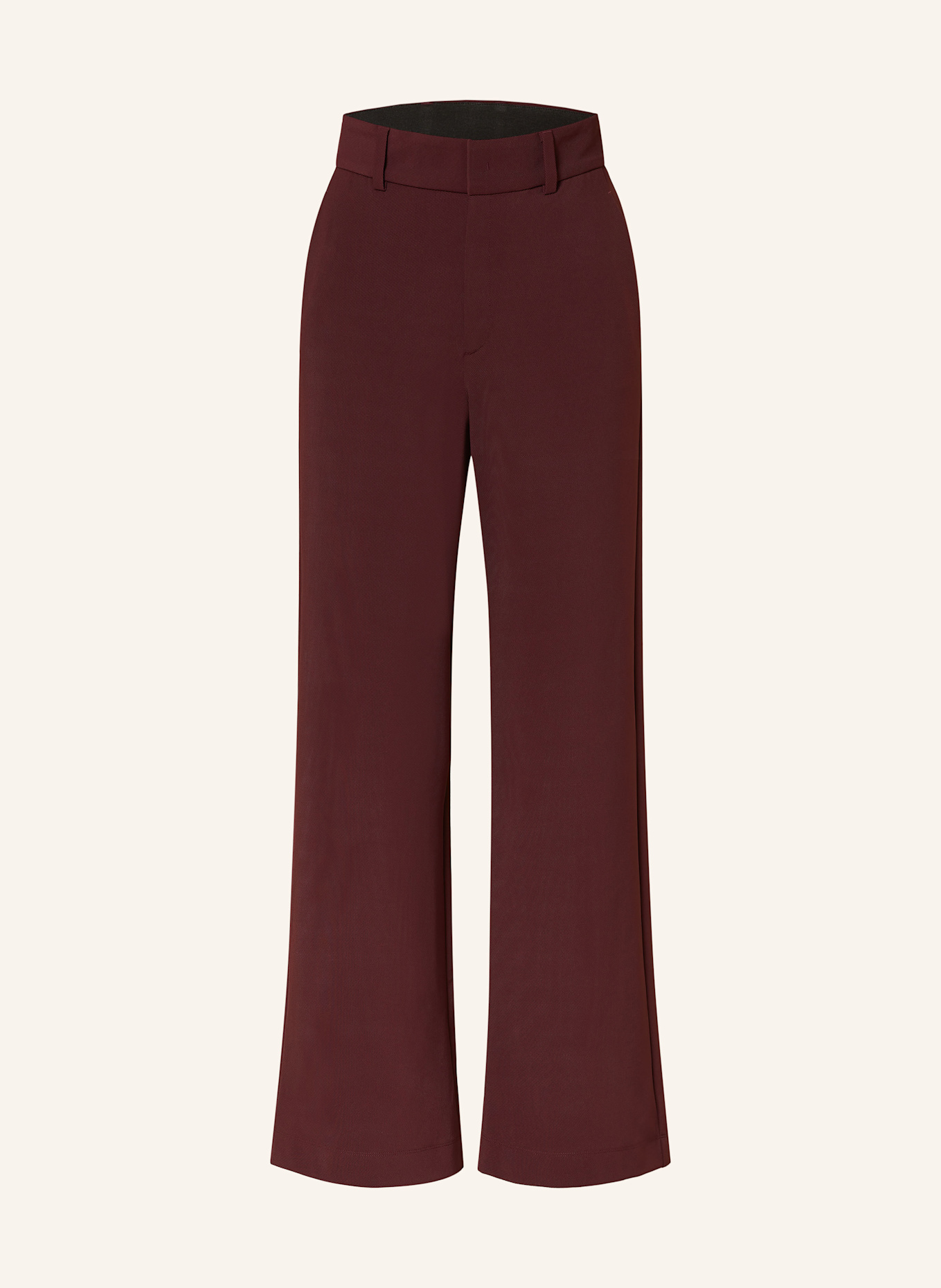 VANILIA Wide leg trousers, Color: DARK RED (Image 1)