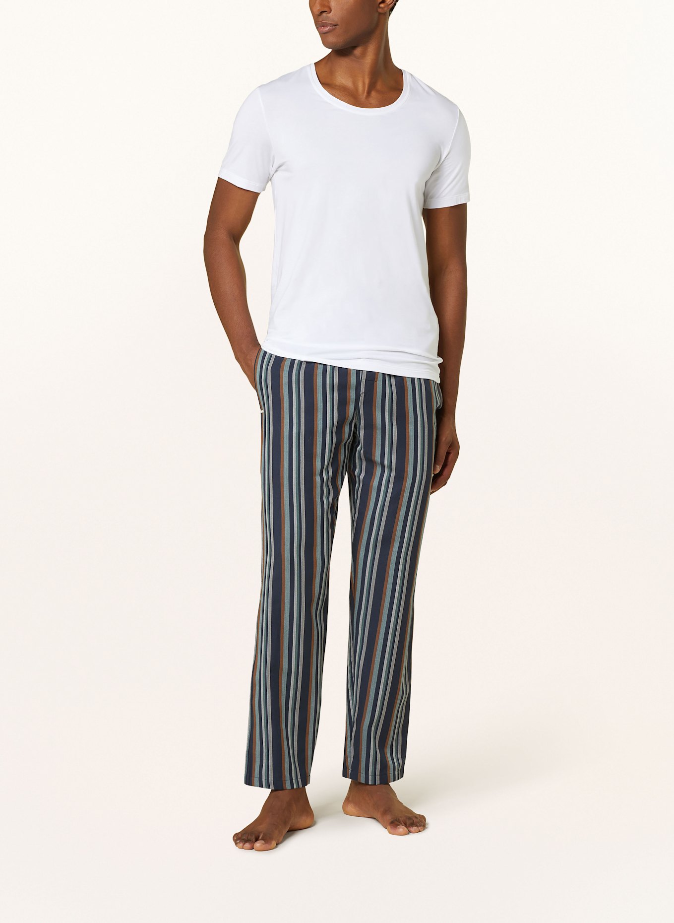 SCHIESSER Schlafhose MIX+RELAX: DUNKELBLAU / DUNKELGRÜN