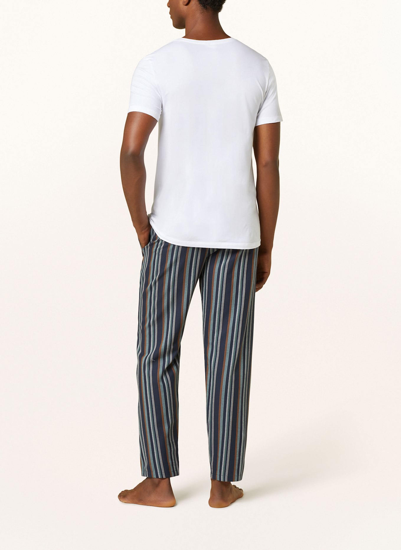 SCHIESSER Schlafhose MIX+RELAX: DUNKELBLAU / DUNKELGRÜN