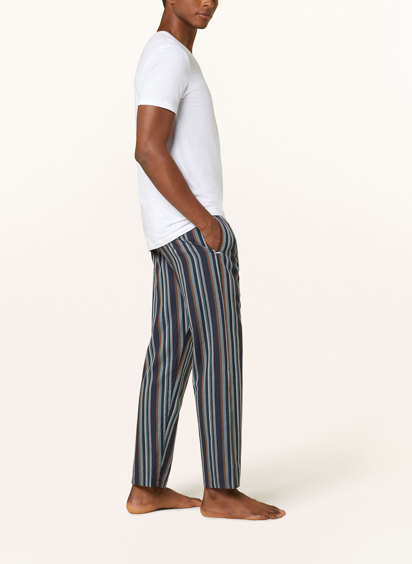 SCHIESSER Schlafhose MIX+RELAX: DUNKELBLAU / DUNKELGRÜN