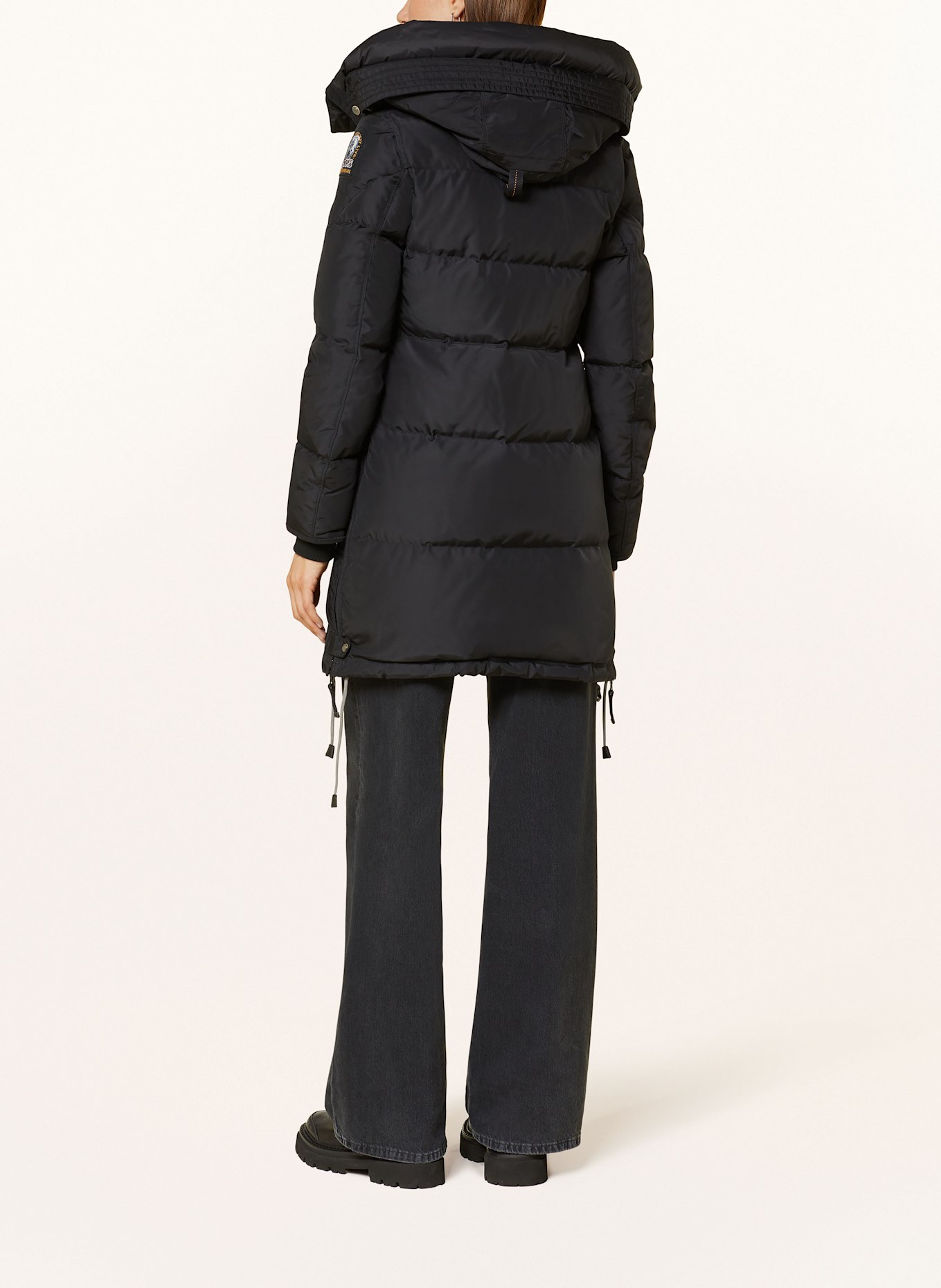 PARAJUMPERS Daunenmantel LONG BEAR mit abnehmbarer Kapuze: SCHWARZ